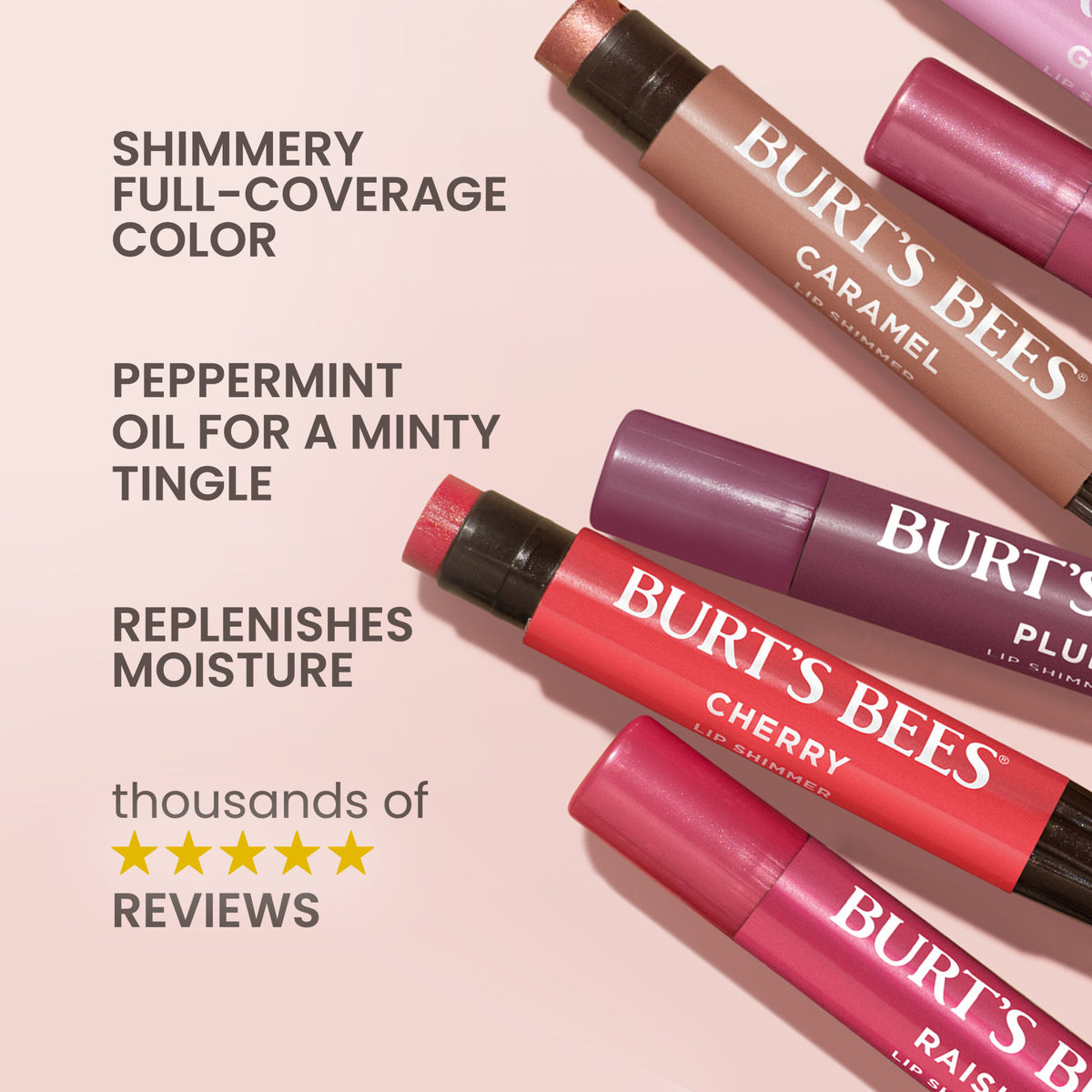 Burt’s Bees Peony Lip Shimmer Tinted Lip Balm | 2.6g