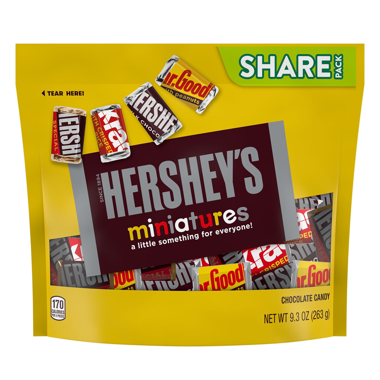 HERSHEY'S Miniatures Assorted Chocolate Candy Share Pack | 9.3 Oz (263 g)