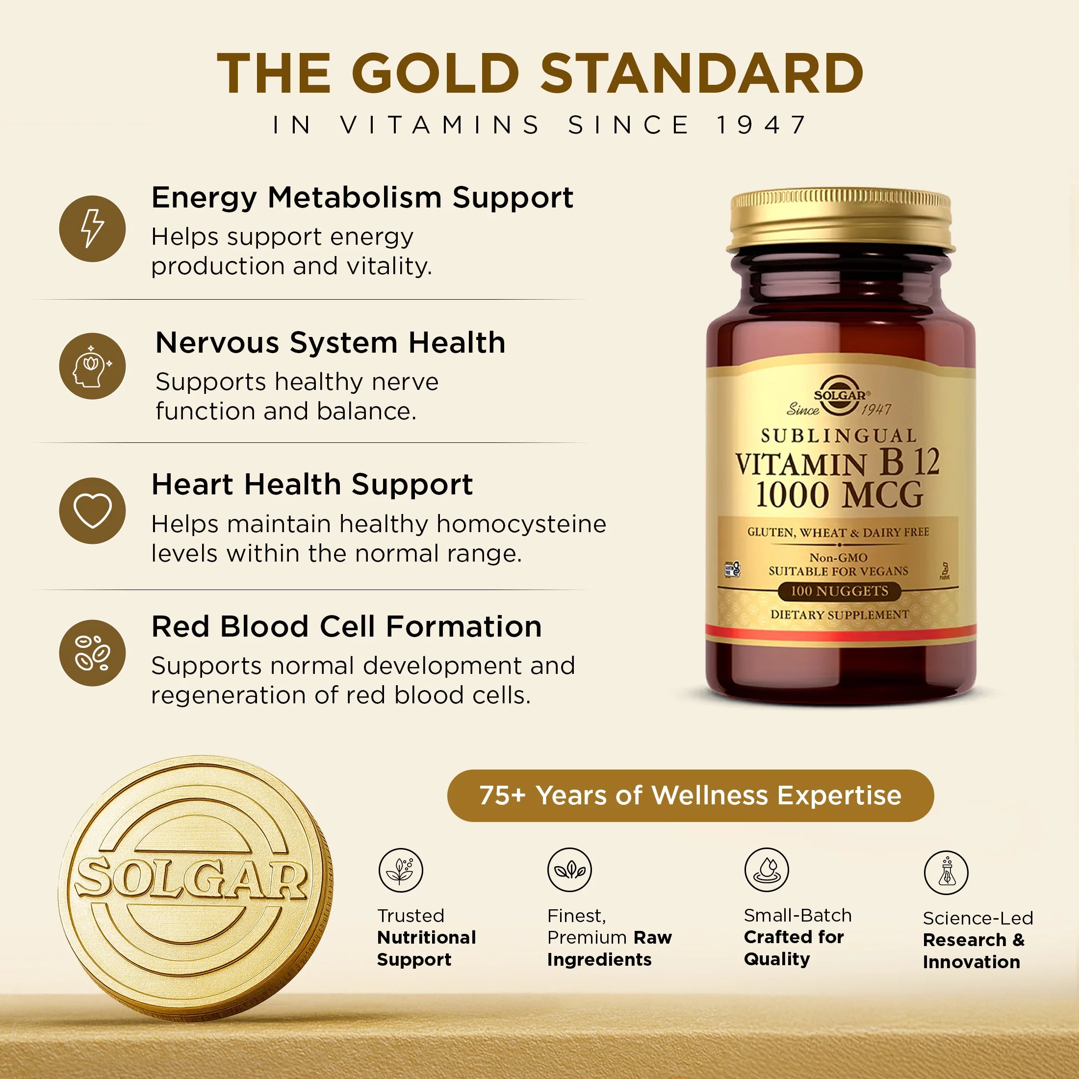 Solgar Vitamin B12 1000 µg | 100 Nuggets