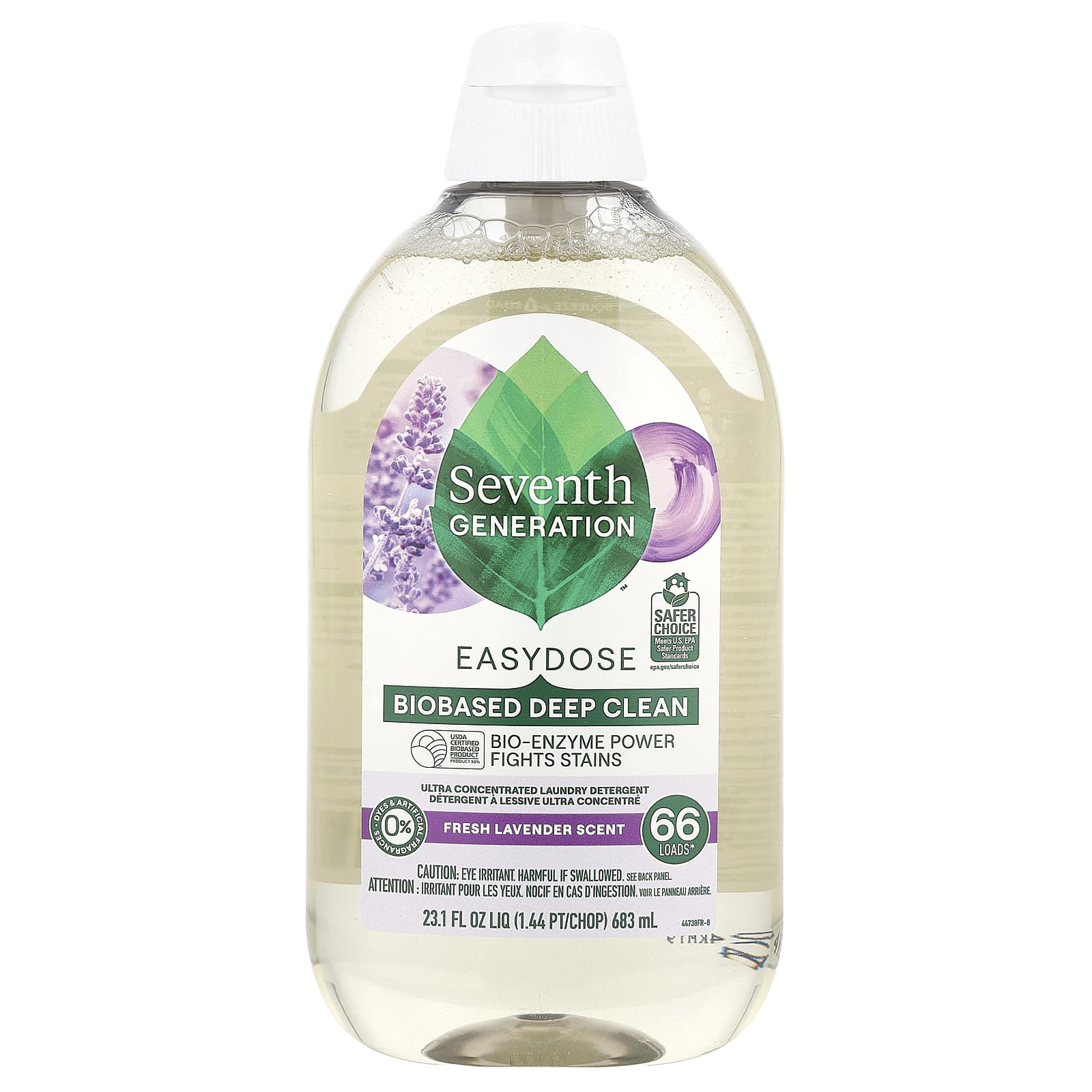 Seventh Generation Ultra Concentrated EasyDose Laundry Detergent | Fresh Lavender | 23.1 Oz (683 ml)