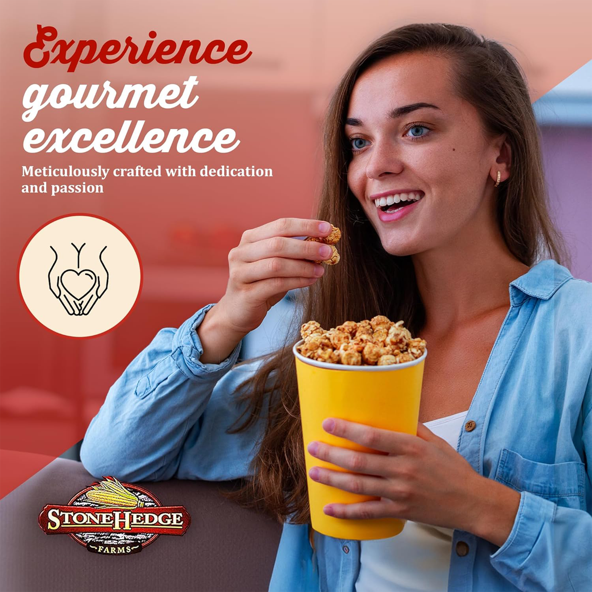 Stonehedge Farms Caramel Flavored Popcorn | 32 Oz (907 g)