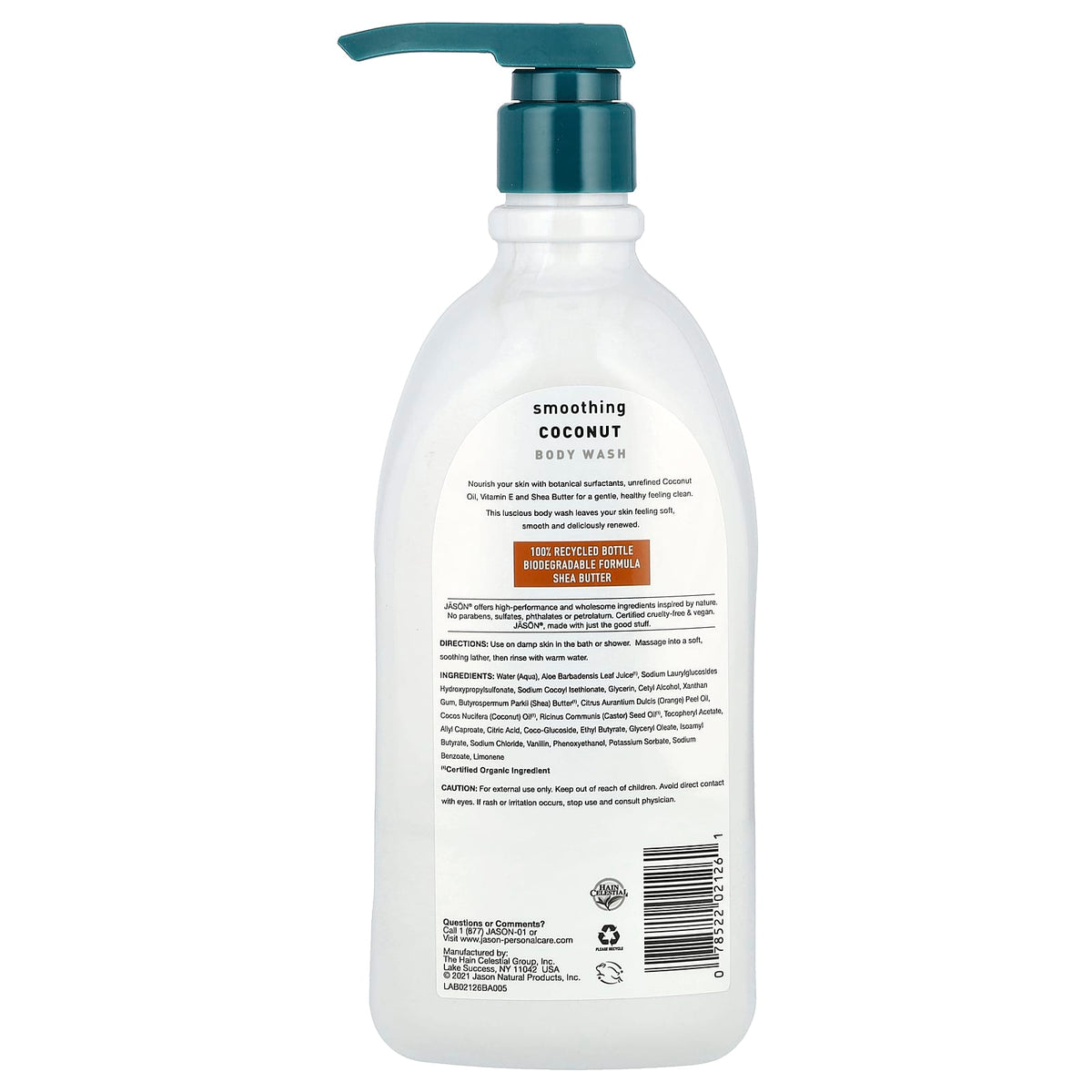 Jason Natural Coconut Body Wash | 30 Oz (887 ml)