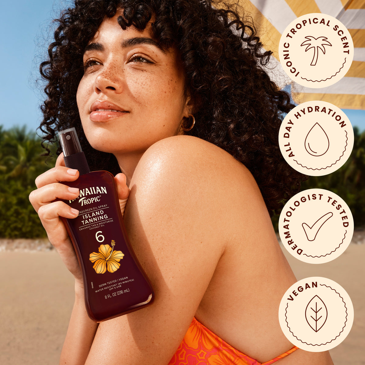 Hawaiian Tropic Tanning Oil SPF#6 | 8 Oz (236 ml)