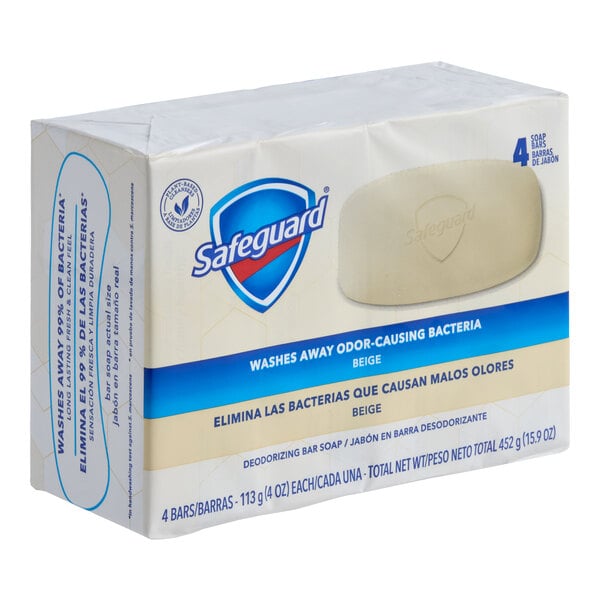Safeguard Antibacterial Beige Bar Soap | 4 Oz | 4 Bars