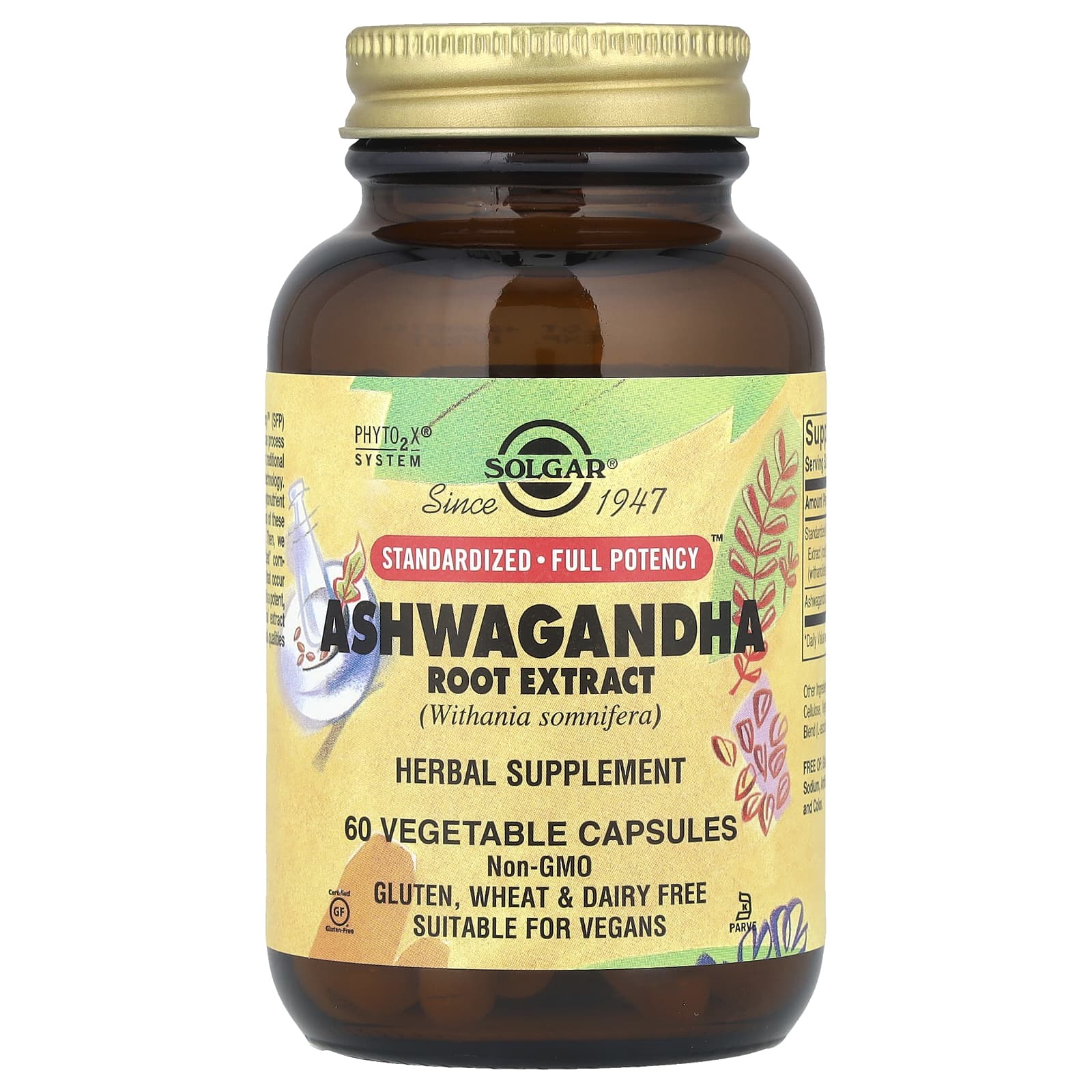 Solgar Ashwagandha Root Extract | 60 Vegetable Capsules