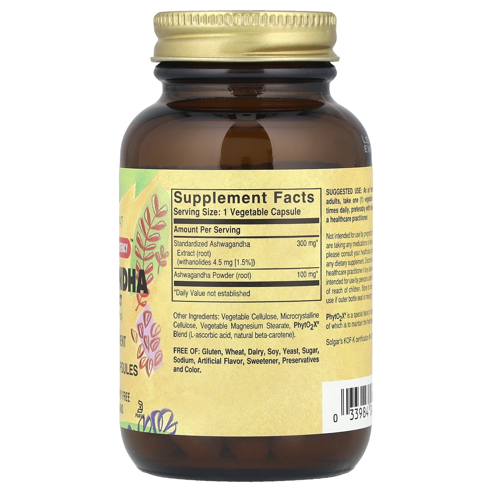 Solgar Ashwagandha Root Extract | 60 Vegetable Capsules