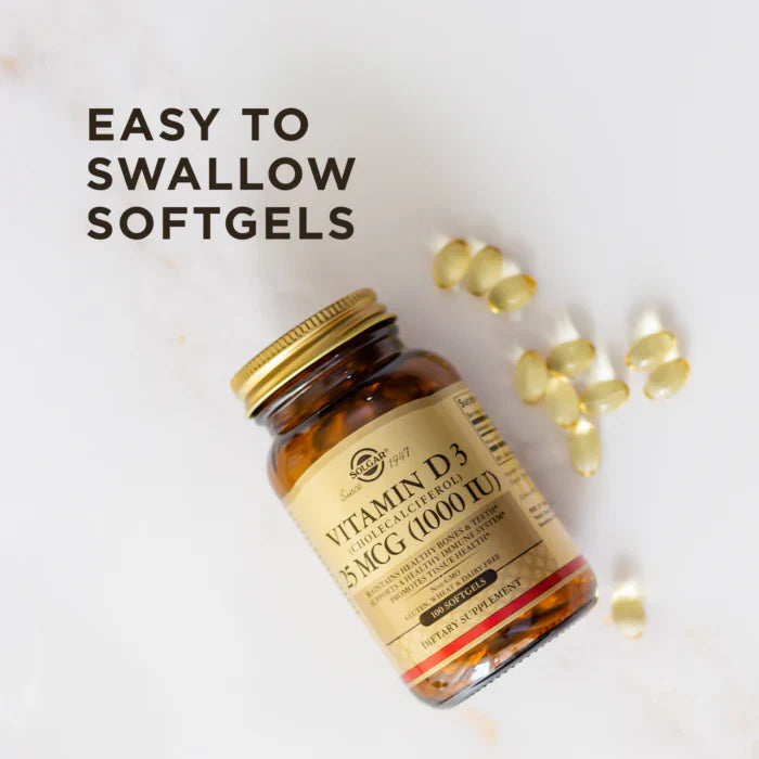 Solgar Vitamin D3 25MCG 1000 IU | 250 Softgels