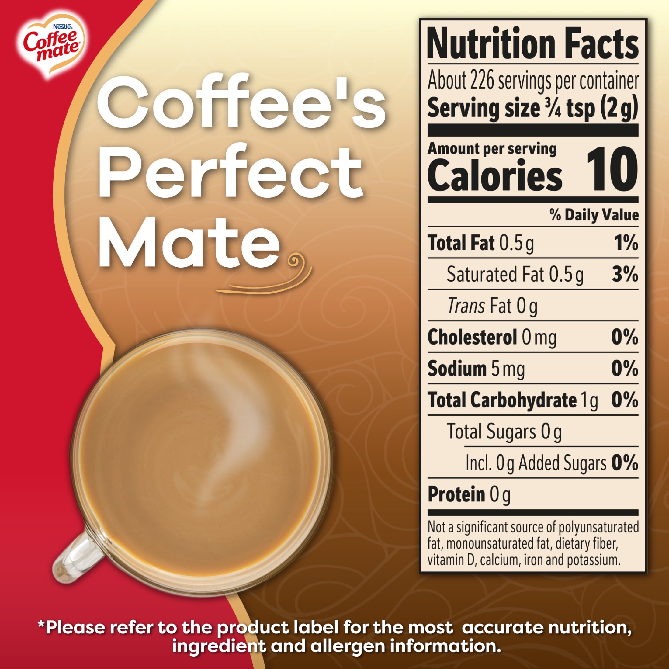 Coffee-mate Powdered Coffee Creamer | Original | 16 Oz (453.5 g)