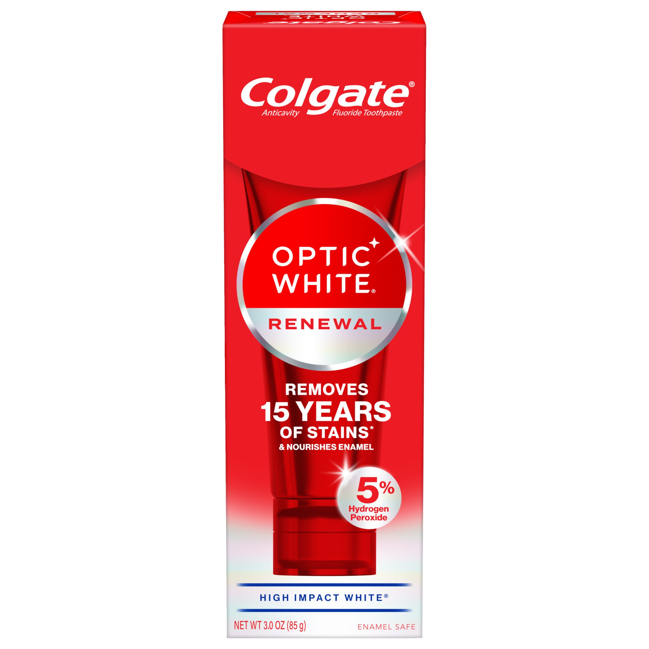 Colgate Optic White Renewal | High Impact Toothpaste | 3 Oz