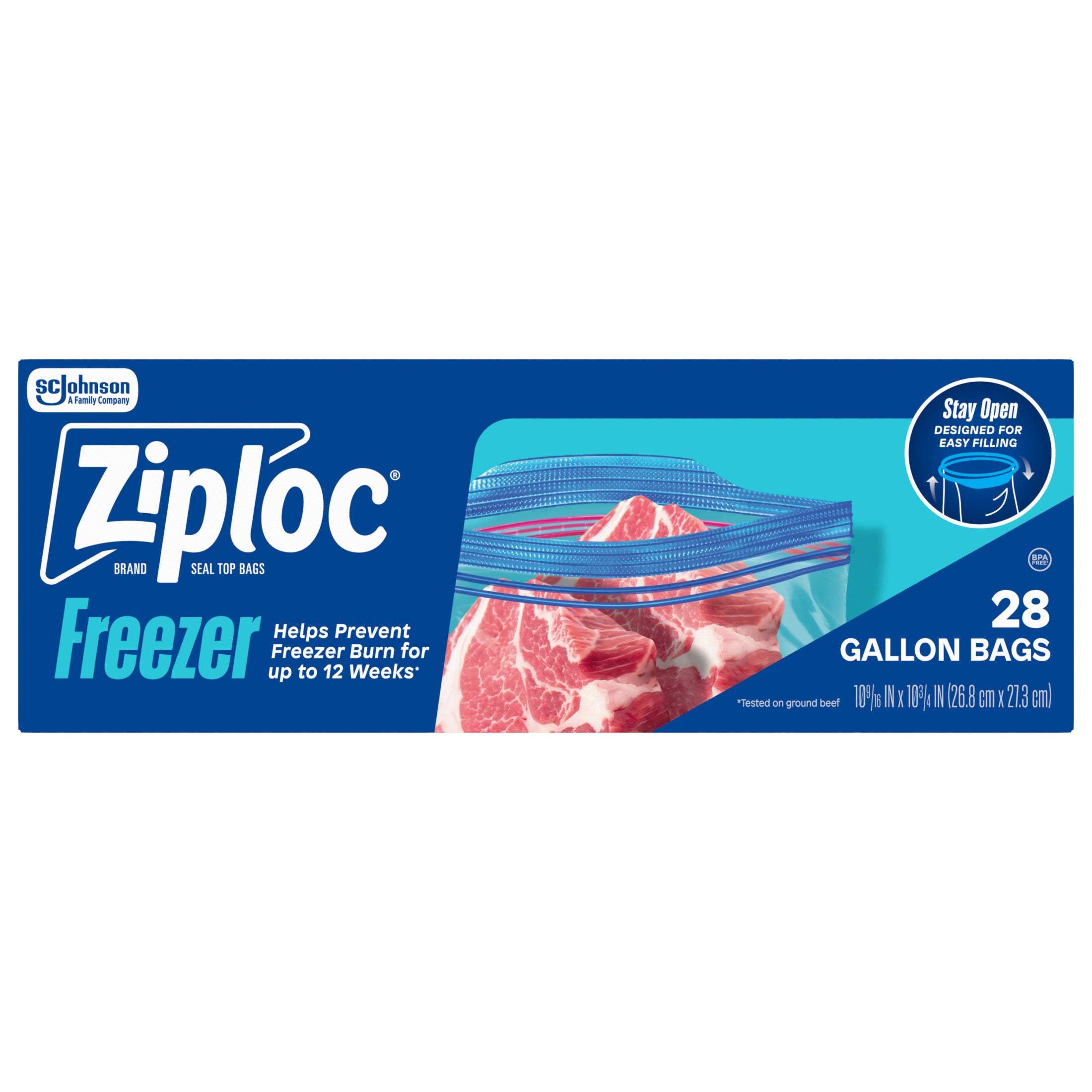 Ziploc Freezer Bag Gallon Size | 28 Bags
