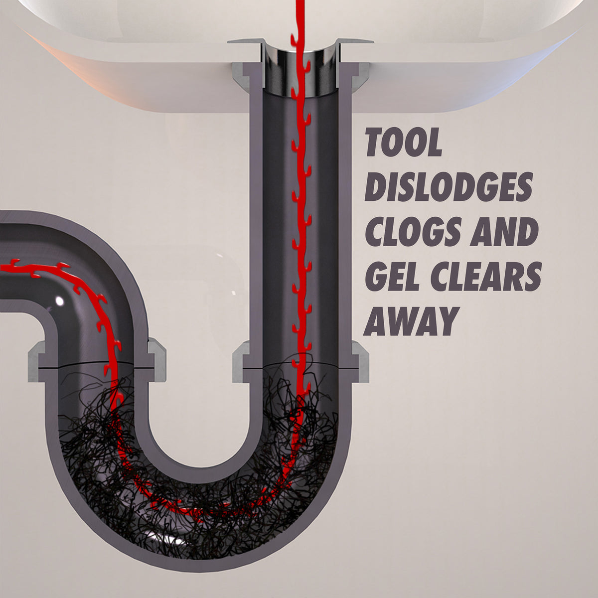 Drano Snake Plus Drain Cleaning Kit w/ Gel Drain Clog Remover | 16 Oz & Snake Plus Tool 23"
