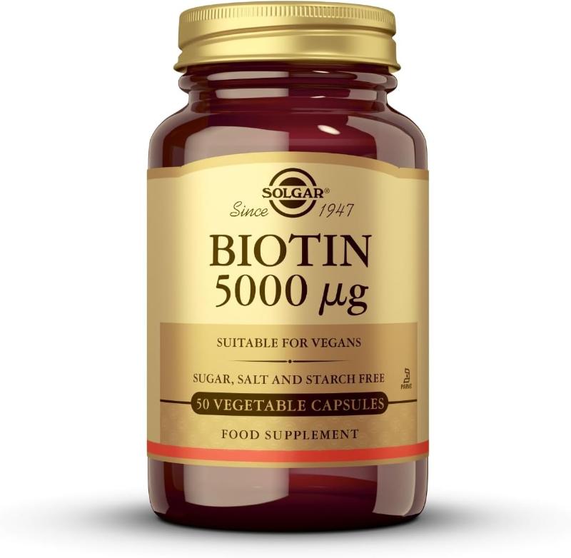 Solgar Biotin 5000 mg Vegetable Capsules - Pack of 100
