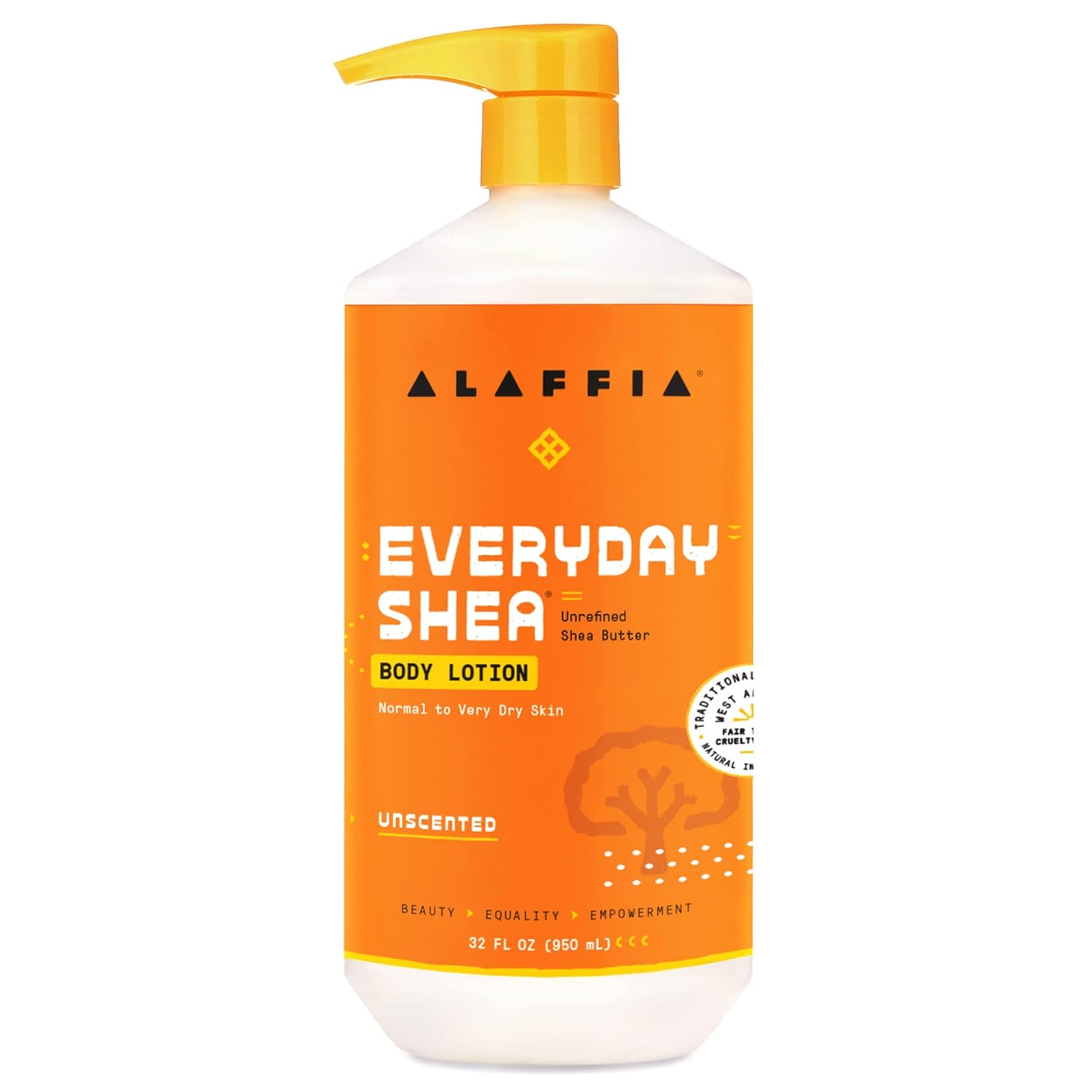 Alaffia Everyday Body Care Shea Lotion Unscented | 32 Oz