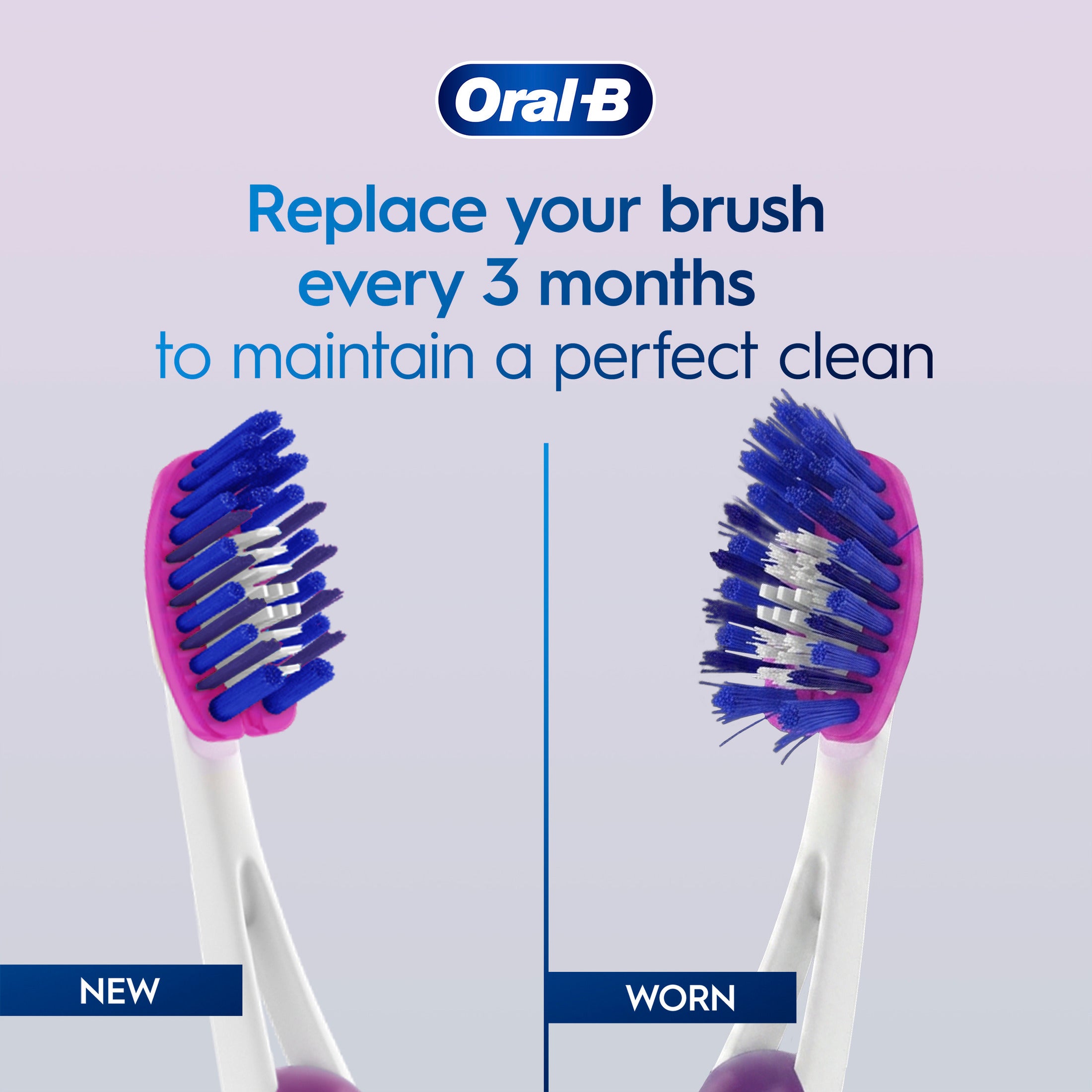 Oral-B 3D White Luxe Pro-Flex Medium Manual Toothbrush Twin Pack