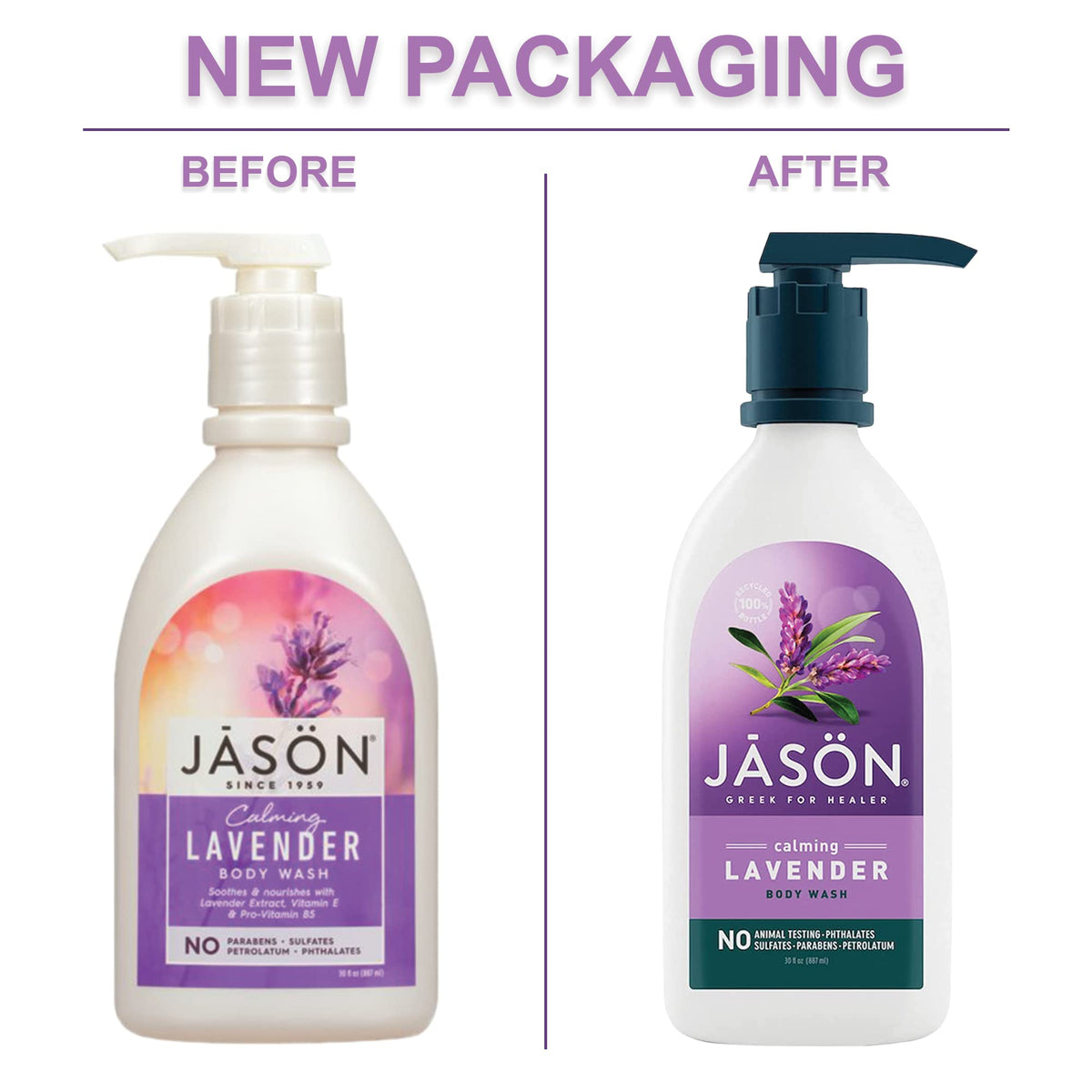 Jason Calming Lavender Body Wash | 30 Oz (887 ml)