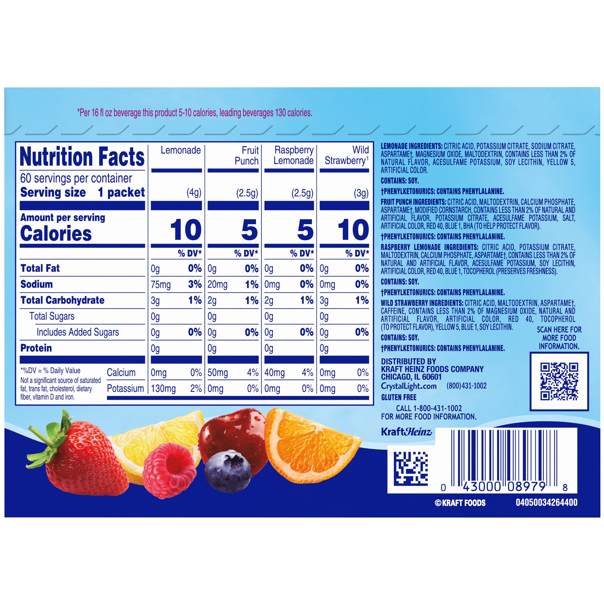 Crystal Light On the Go | 60 Packets | 6.3 Oz (178 g)