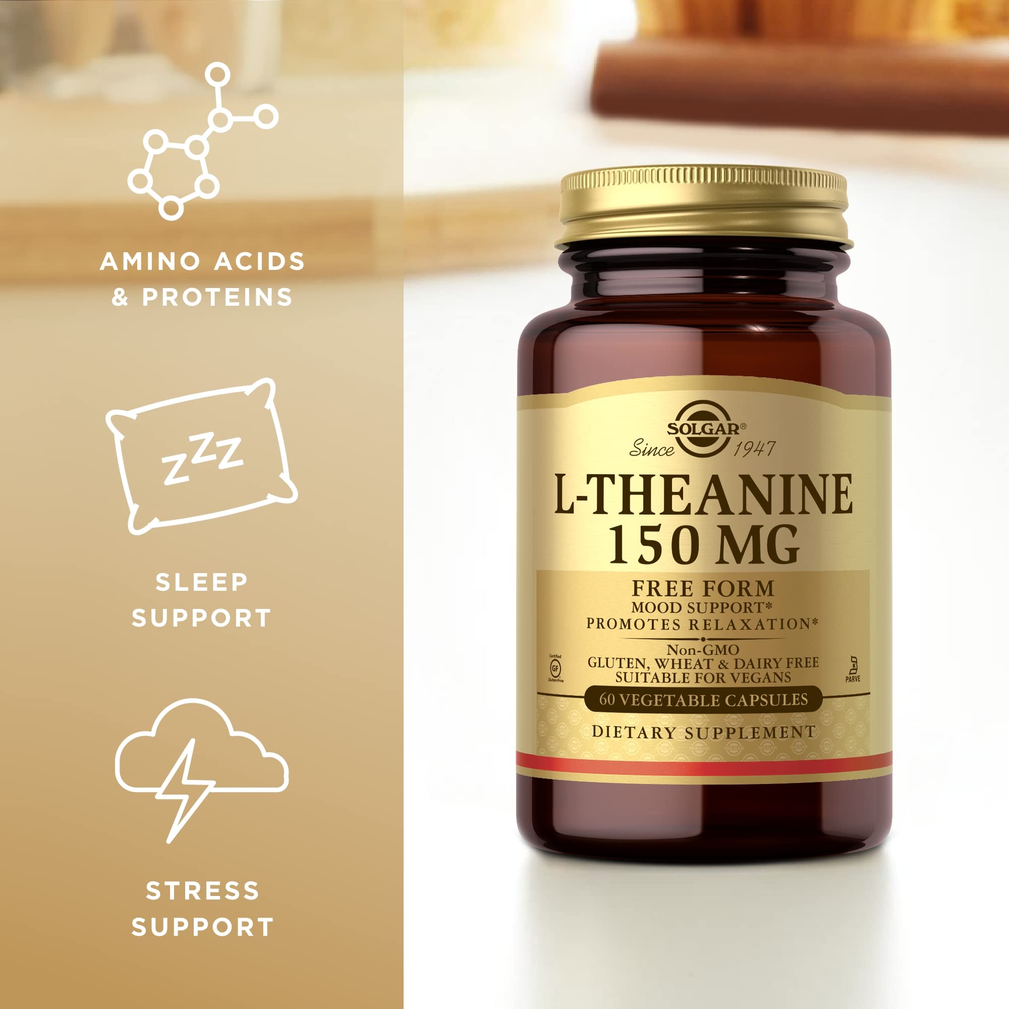 Solgar L-Theanine 150 mg | 60 Vegetable Capsules