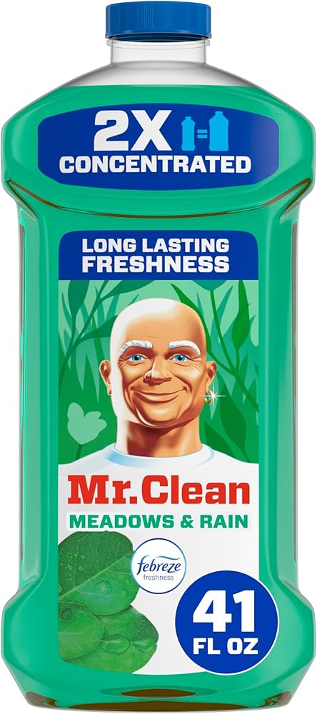 Mr. Clean 2x Concentrated Multi Surface Cleaner with Febreze Meadows & Rain, 41 Oz (1.21 L)
