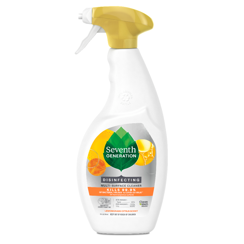 Seventh Generation Disinfecting Multi-Surface - Lemongrass Citrus Scent, 26 Oz (768 ml)