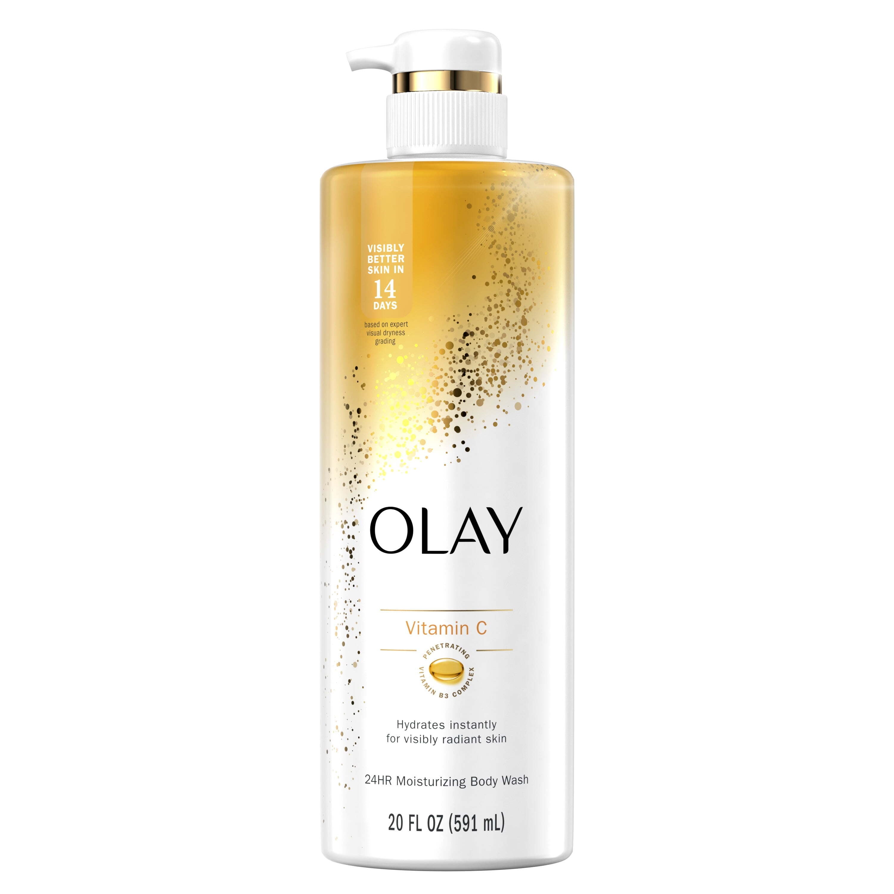 Olay Body Wash with Vitamin C and Vitamin B3, Cleansing & Revitalizing | 20 Oz | Pack of 4