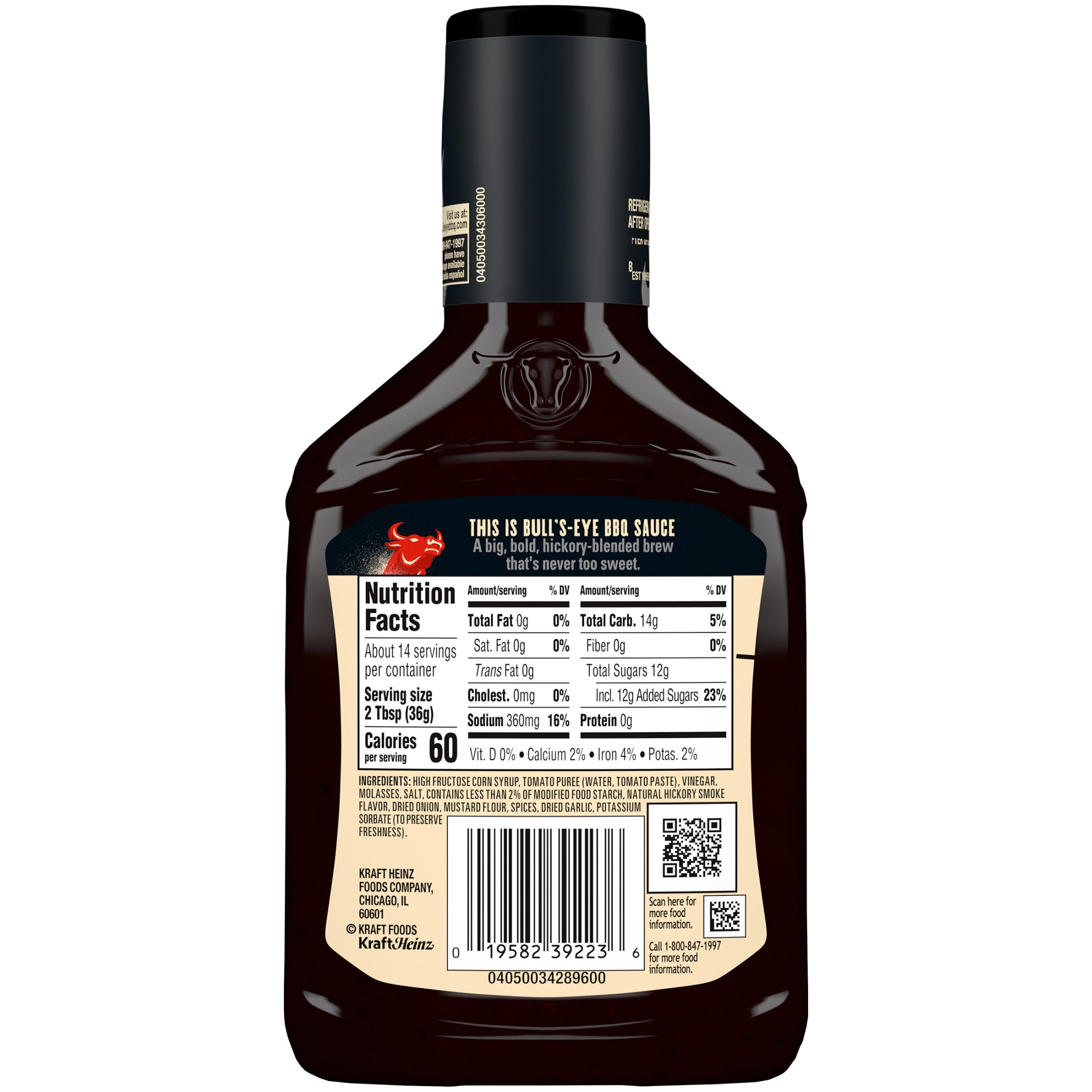 Bulls Eye BBQ Sauce Hickory Smoke | 18 Oz (510 g)