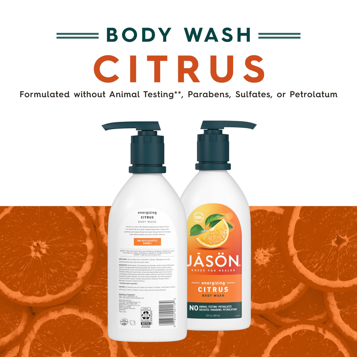Jason Natural Cosmetics Citrus Body Wash | 30 Oz (887ml)