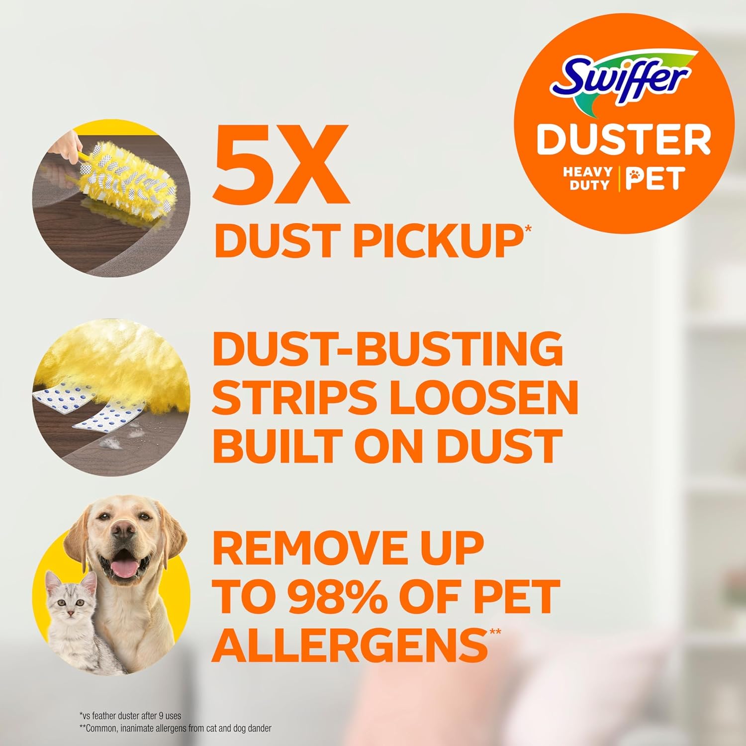 Swiffer Dusters Heavy Duty Pet With Febreze Odor Defense | 11 Count