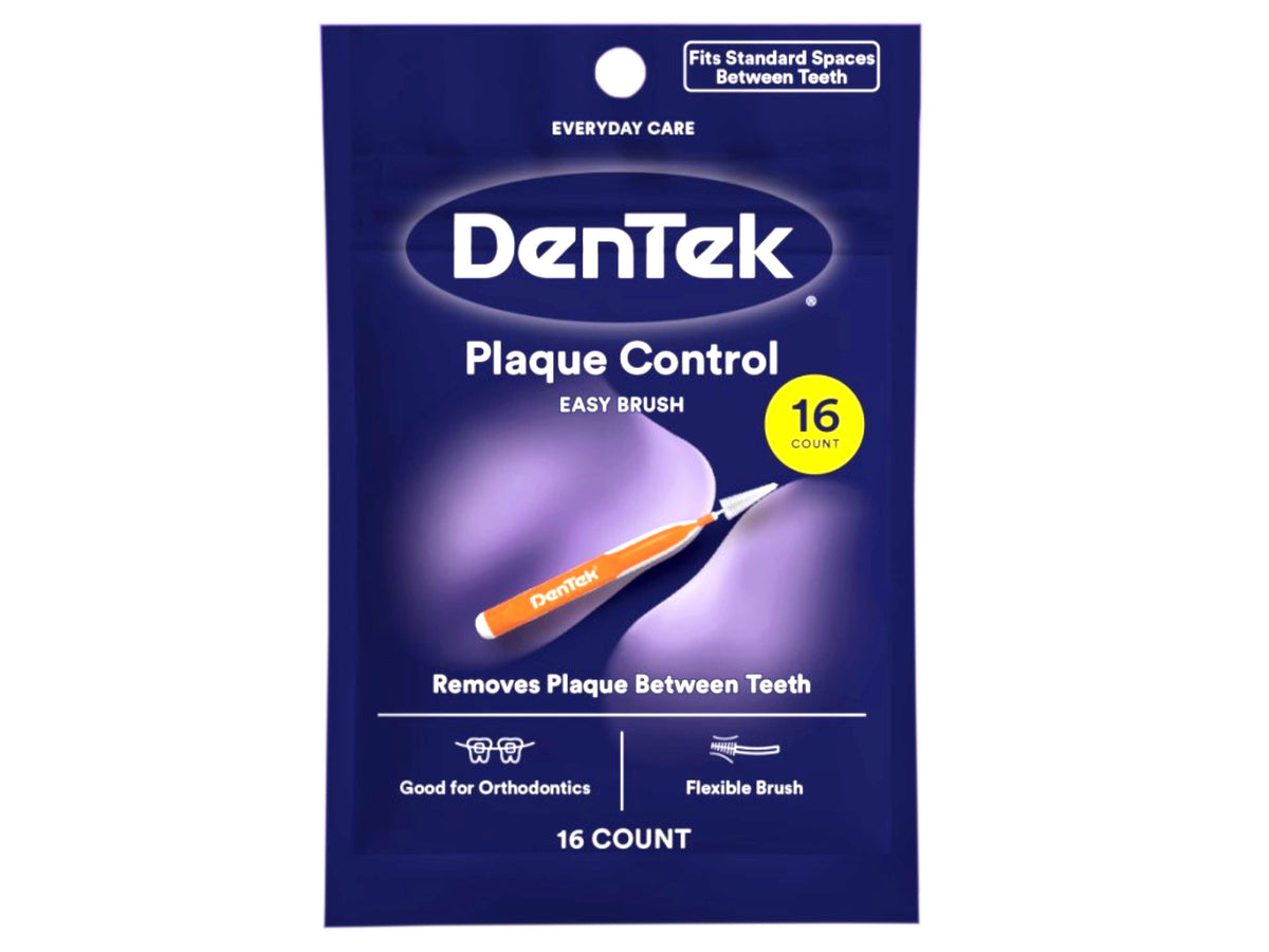 DenTek Plaque Control Easy Brush | Mint | 16 Count