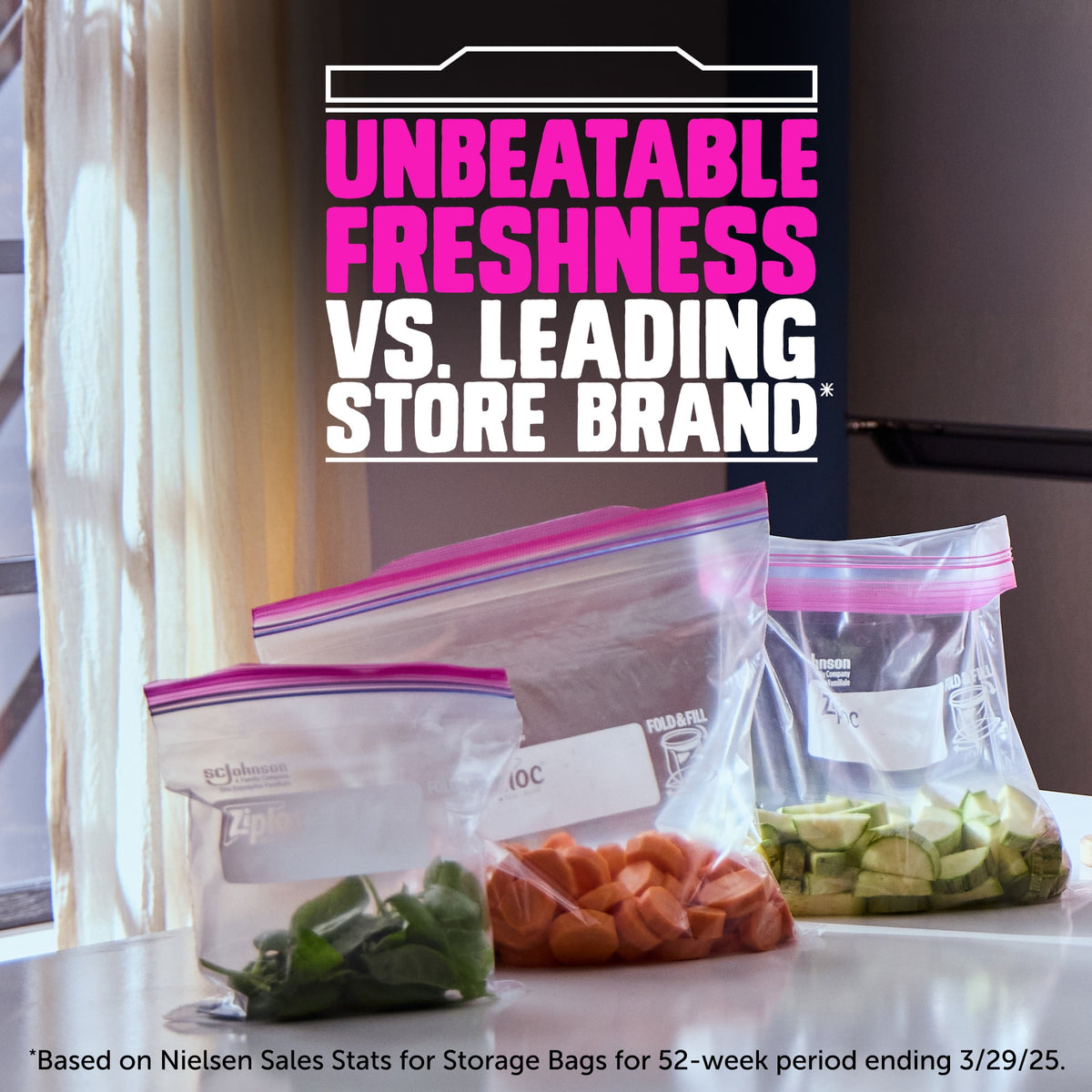 Ziploc Storage Bags 1 Qt | Clear | 48/Box