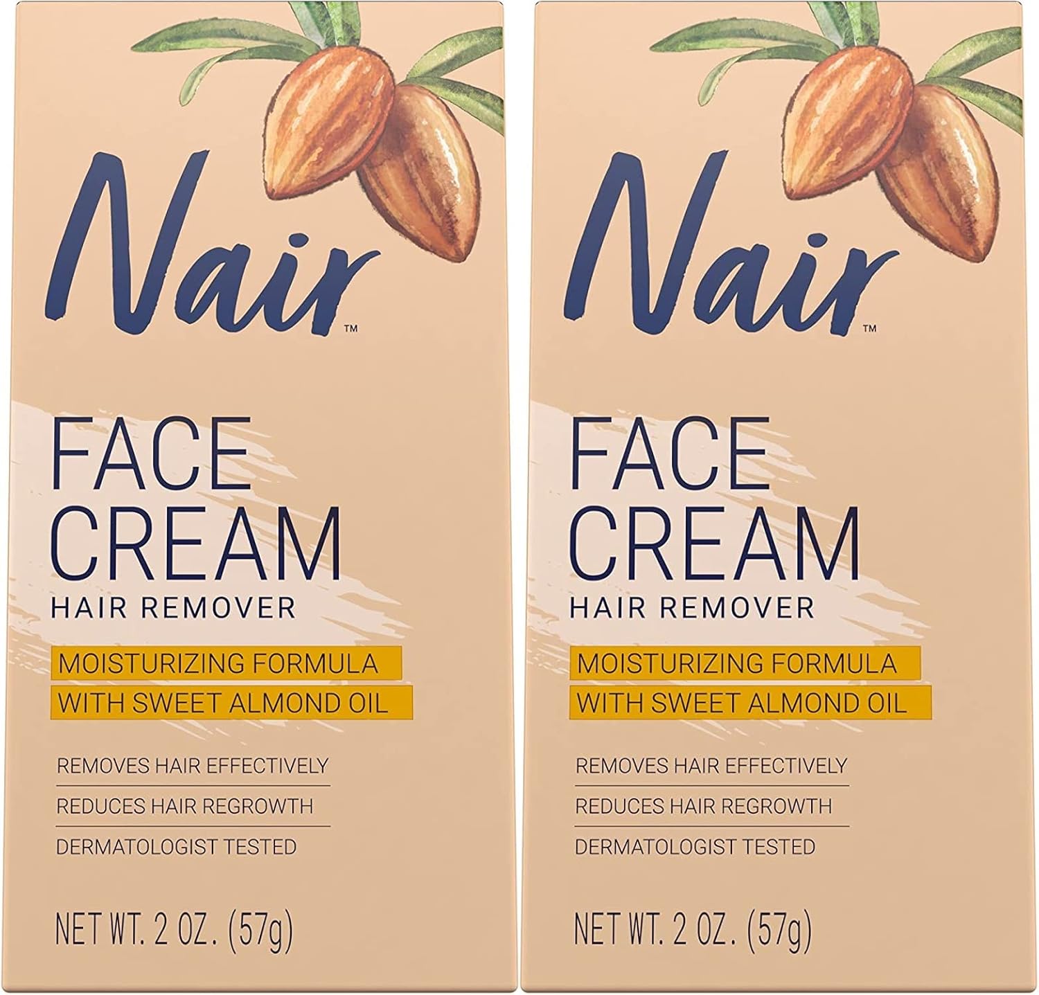 Nair Face Cream Hair Remover for Sensitive Skin – 2 oz