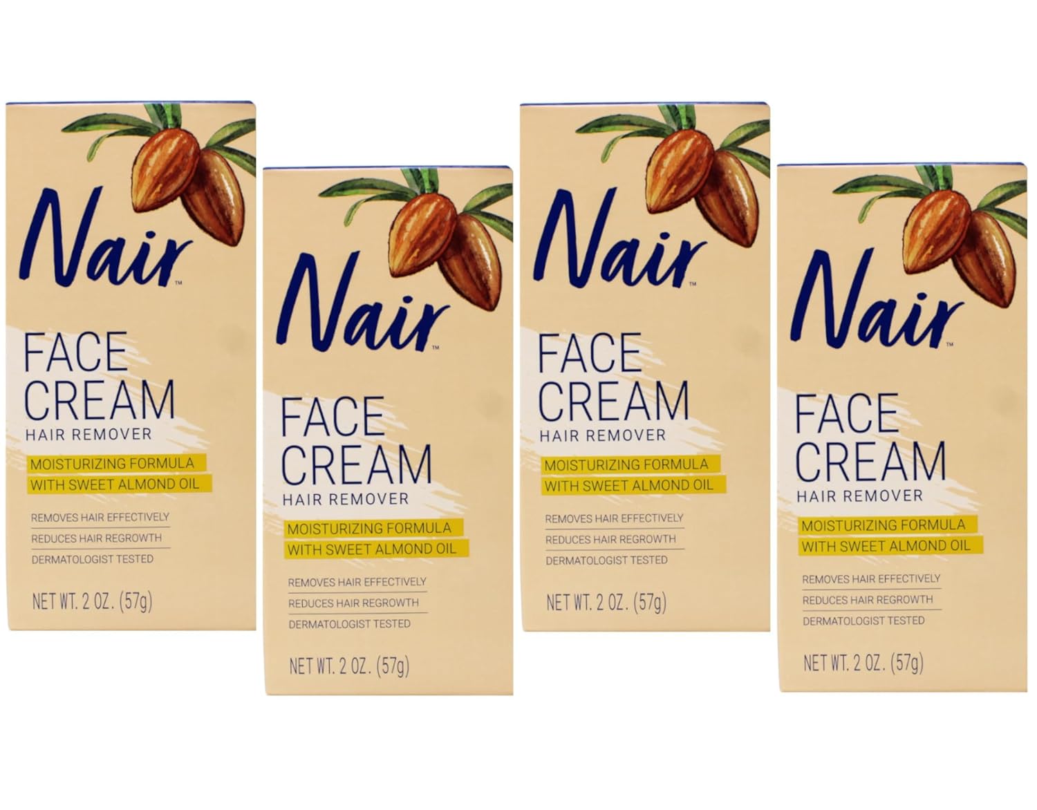 Nair Face Cream Hair Remover for Sensitive Skin – 2 oz