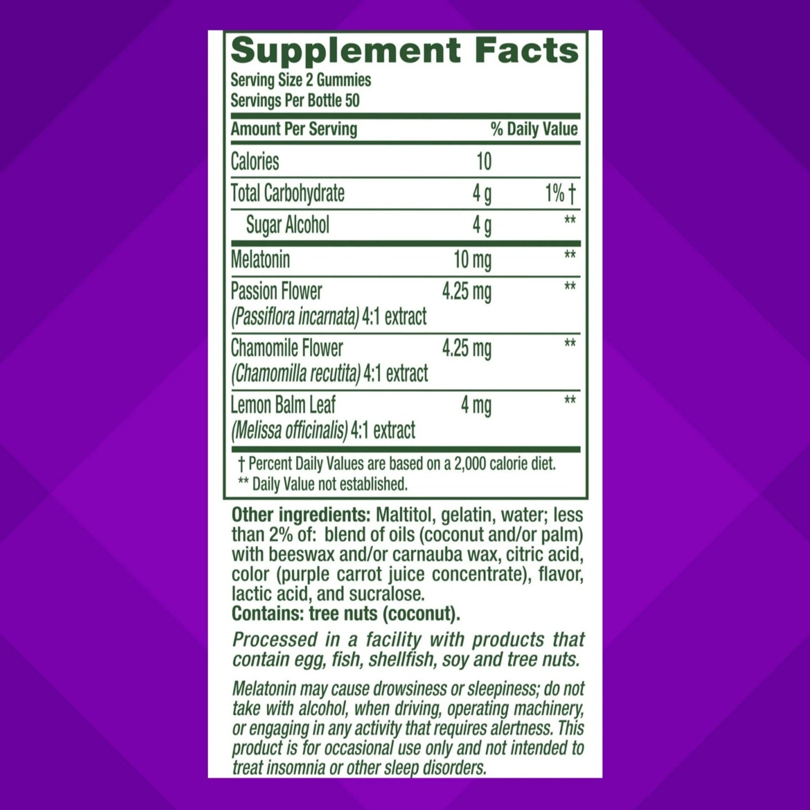 Vitafusion Max Strength Melatonin Gummy | 100 Count