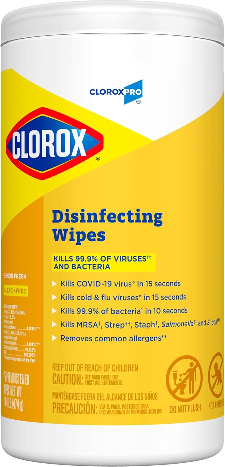 Clorox Disinfecting Wipes | Lemon Fresh | 75 Count