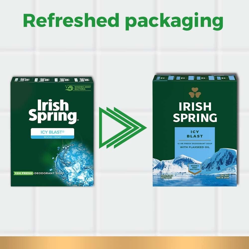 Irish Spring Icy Blast Soap 113 g | 3-Count Soap
