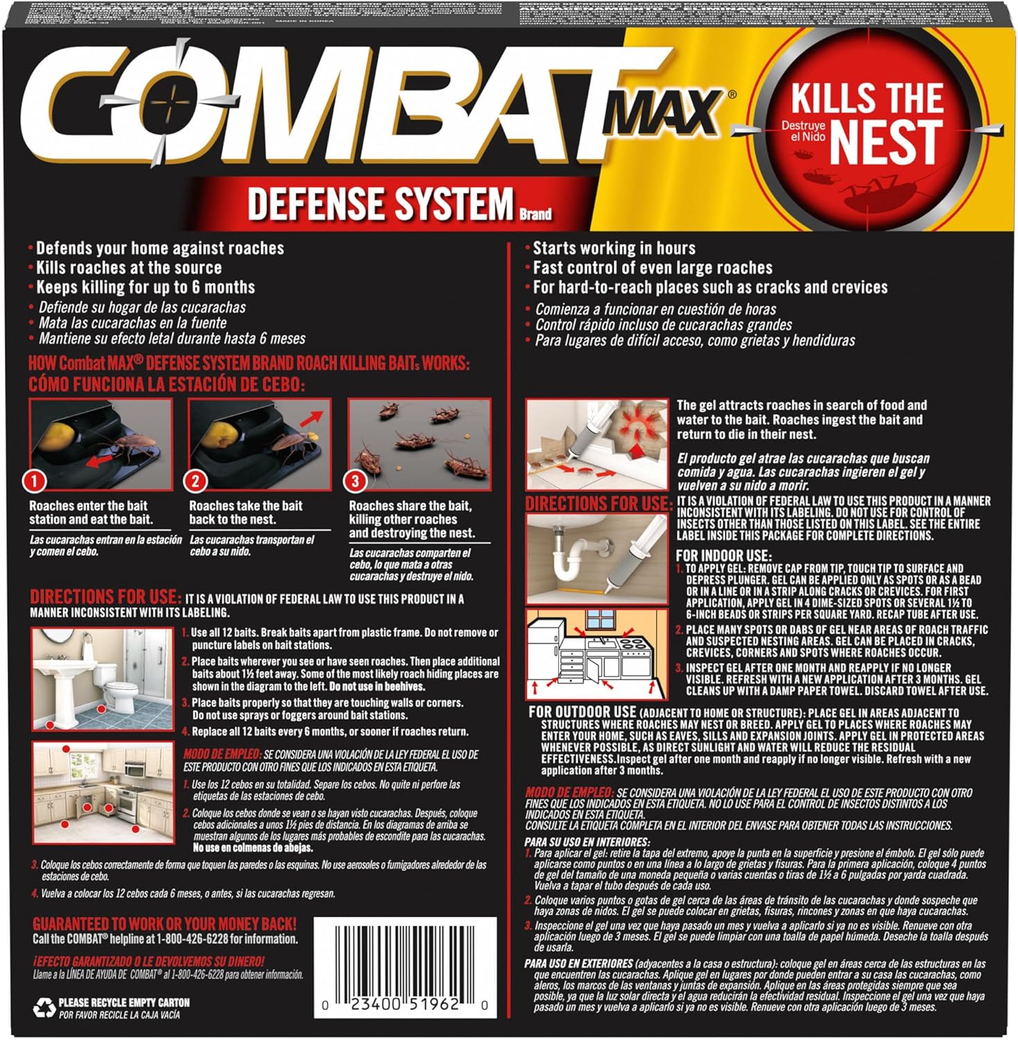 Combat Max Defense System Brand | 12 Bait