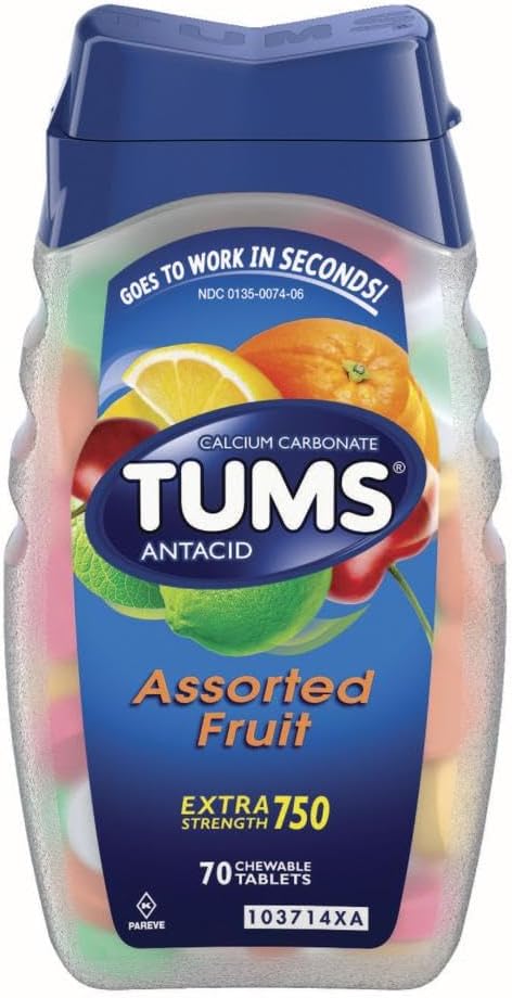TUMS Extra Strength Chewable Antacid | 70 Tablets