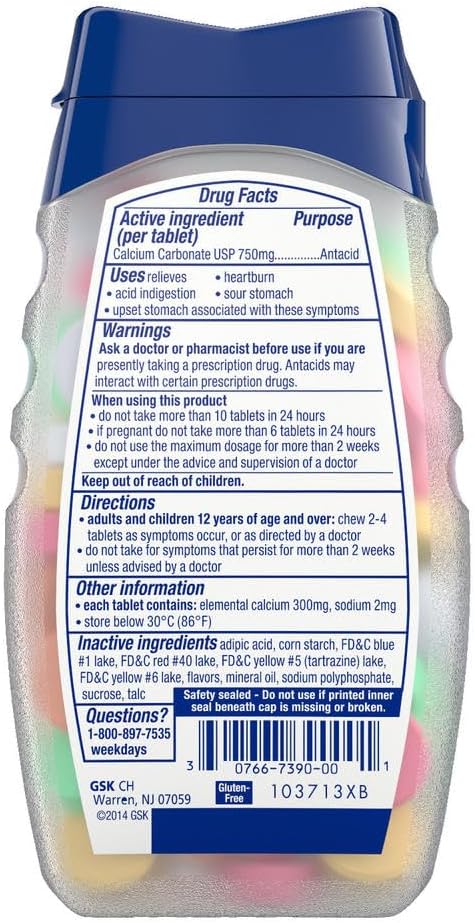 TUMS Extra Strength Chewable Antacid | 70 Tablets