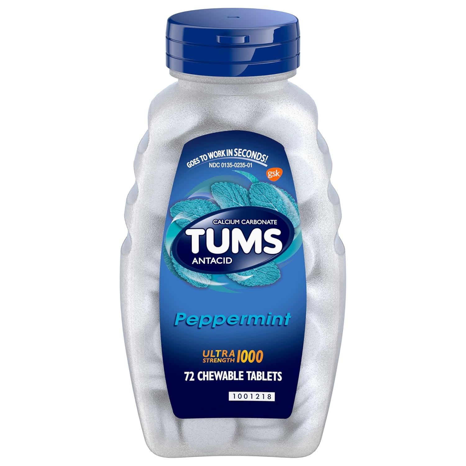 TUMS Antacid | Peppermint | 72 Count