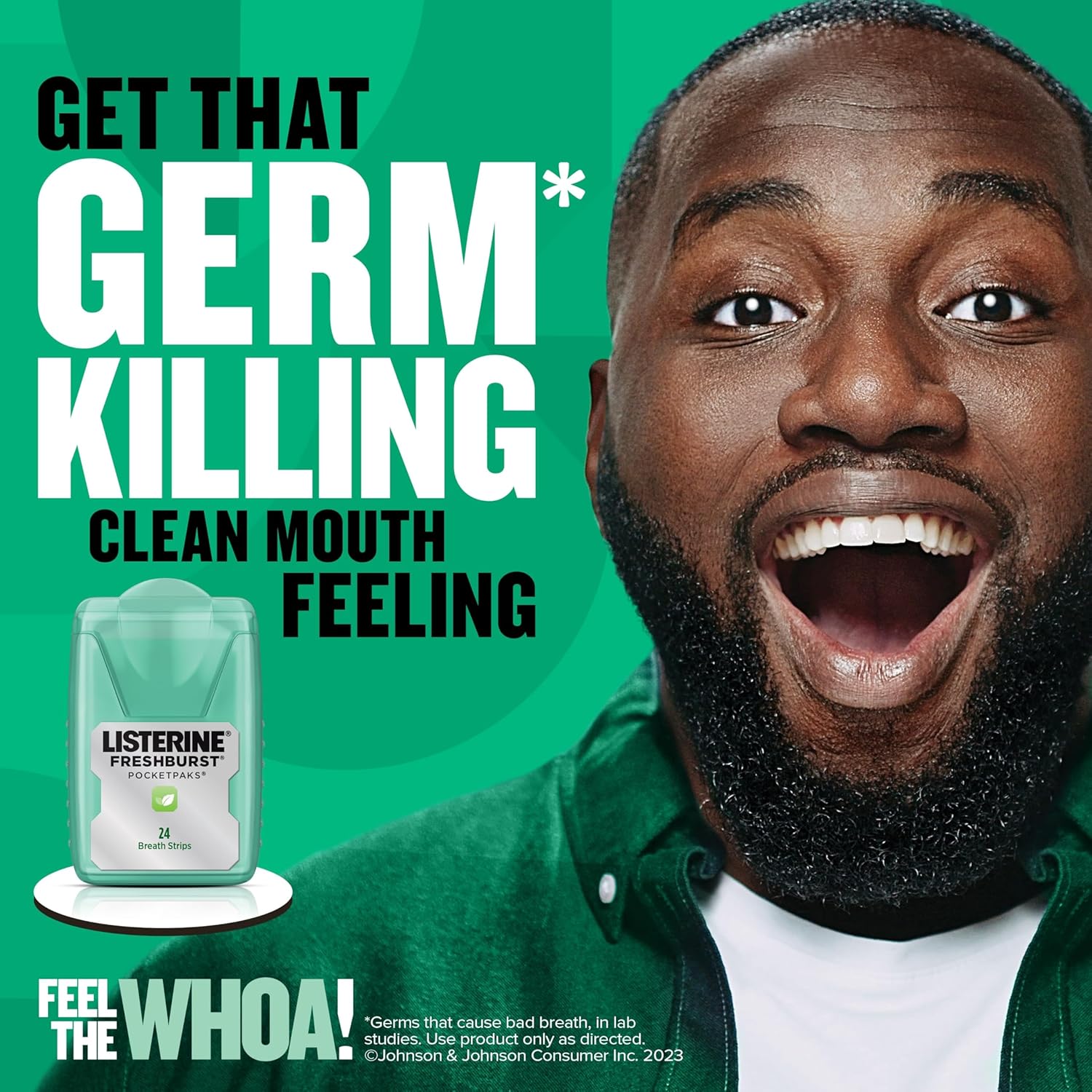 Listerine Freshburst Pocketpaks Breath Strips for Fresh Breath | 24-Strip Pack