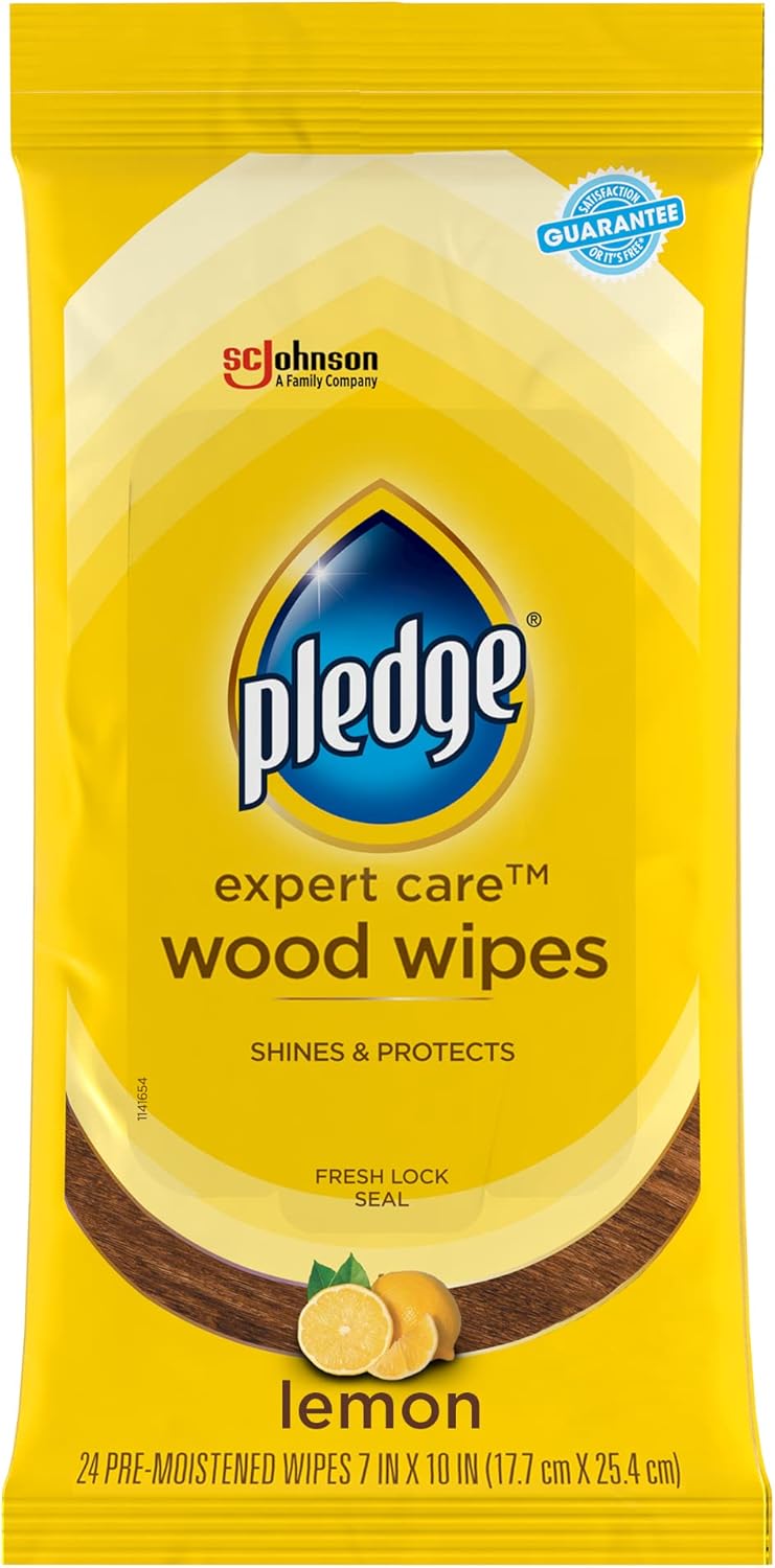 Pledge Expert Care Wood Wipes | 24 Wipes