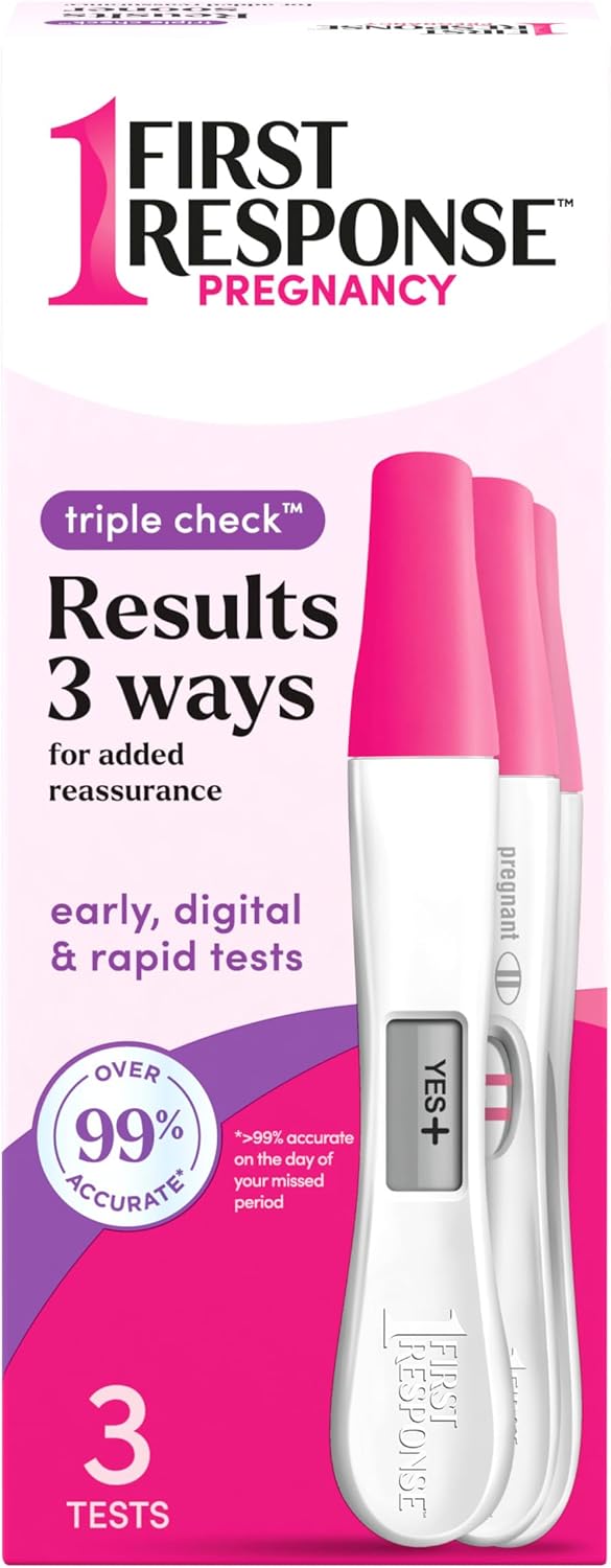 First Response, Triple Check Pregnancy, 3 Tests