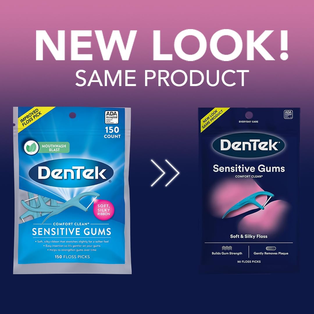 DenTek Sensitive Gums Floss Picks| 150 Floss Picks