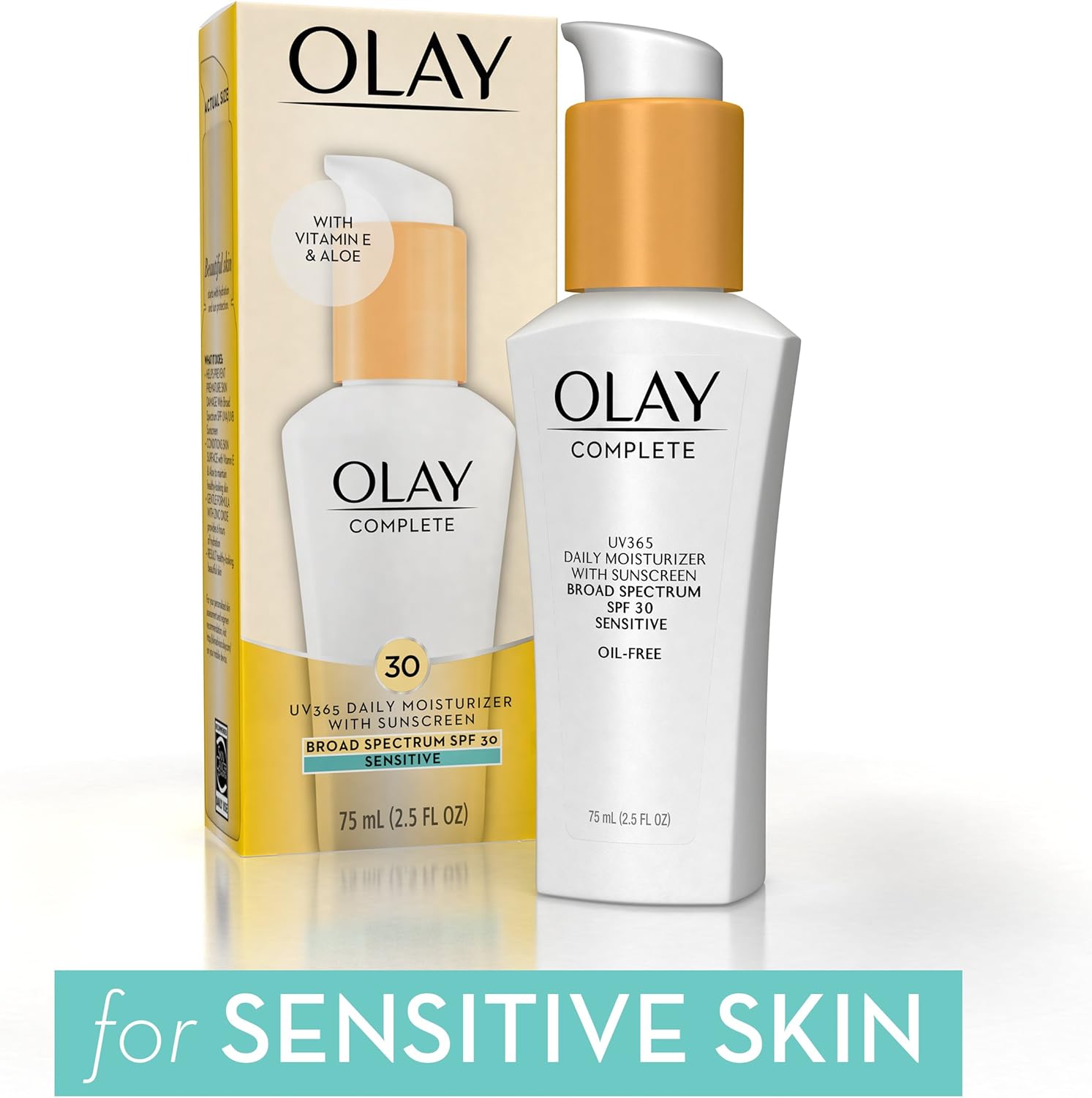 Olay Complete Daily Moisturizer with Sunscreen | Sensitive Skin | 2.5 Oz