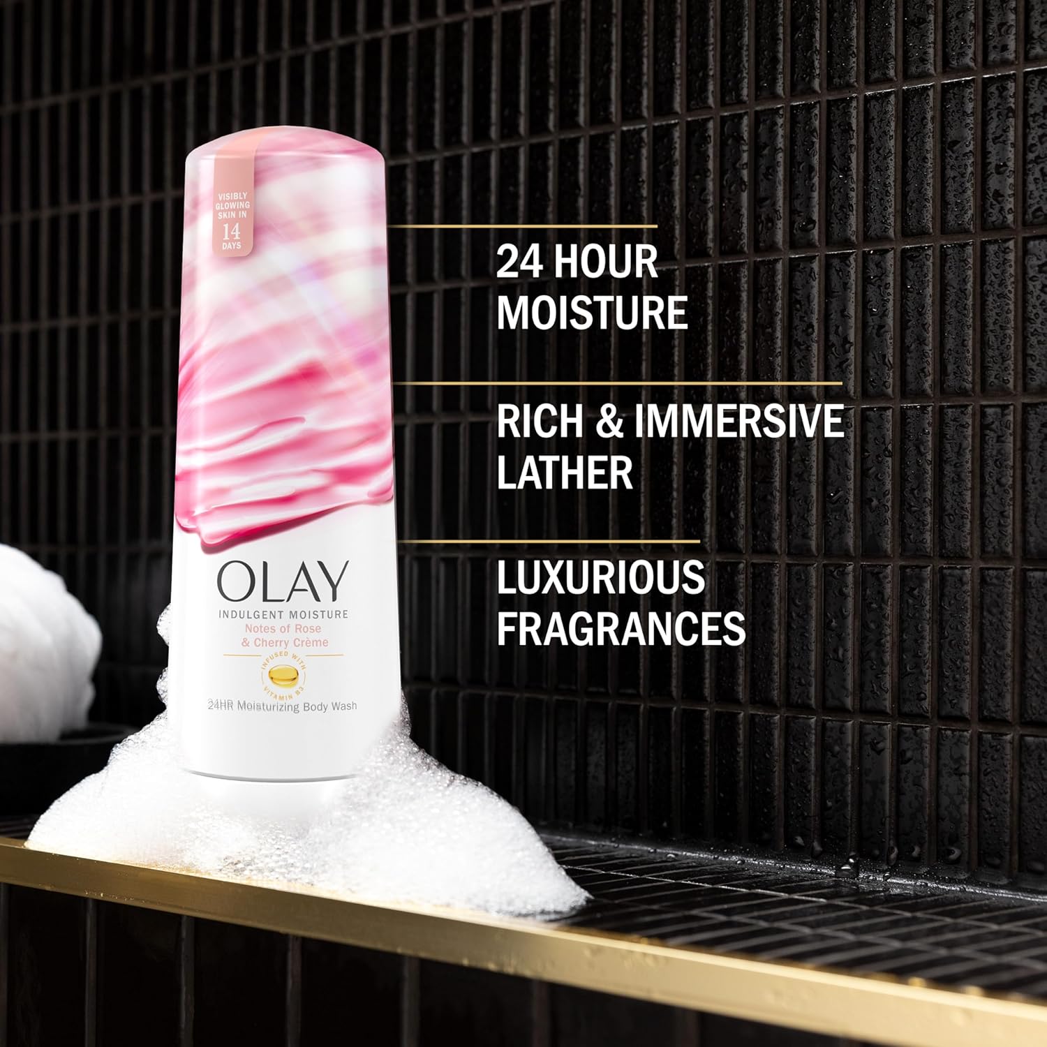 Olay Body Wash with notes of Rose and Cherry Cream | 590 ml