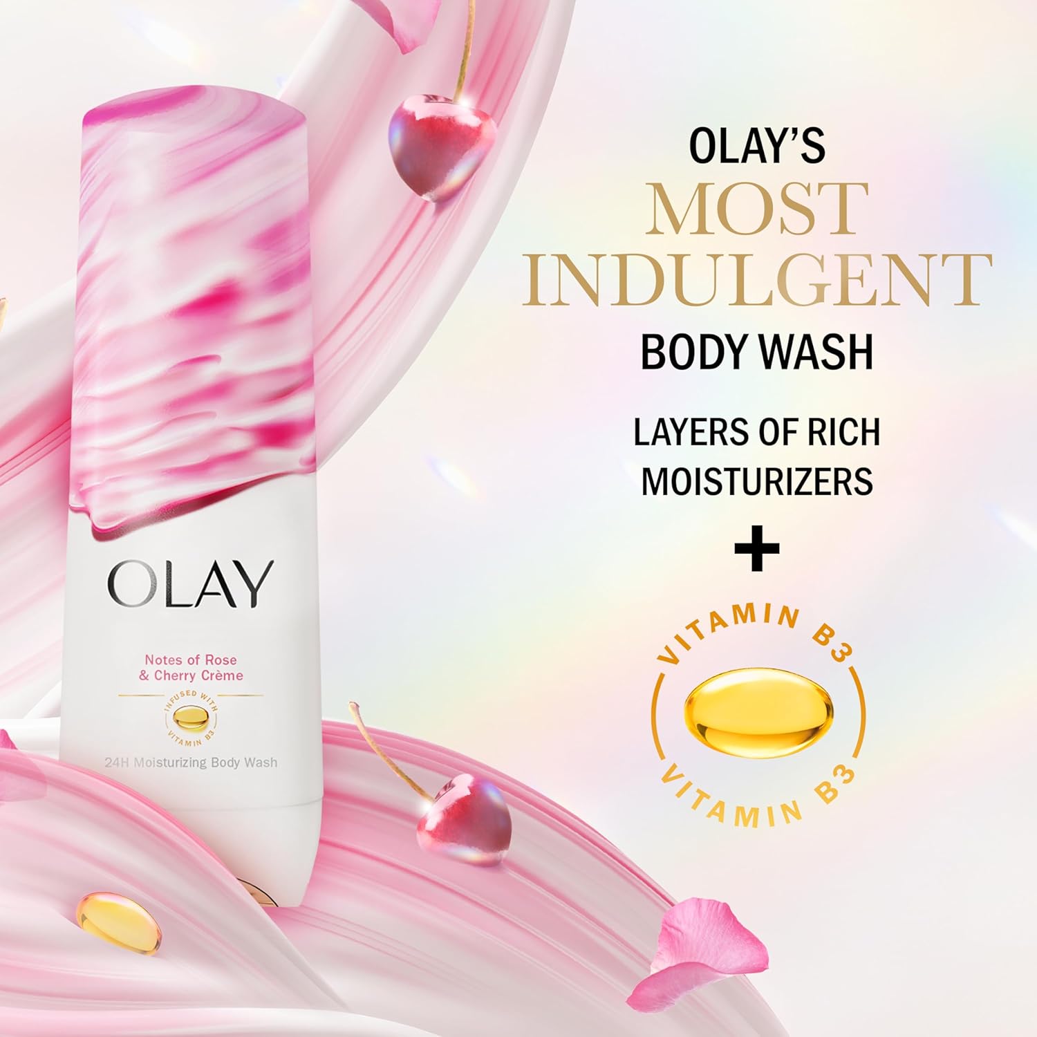 Olay Body Wash with notes of Rose and Cherry Cream | 590 ml