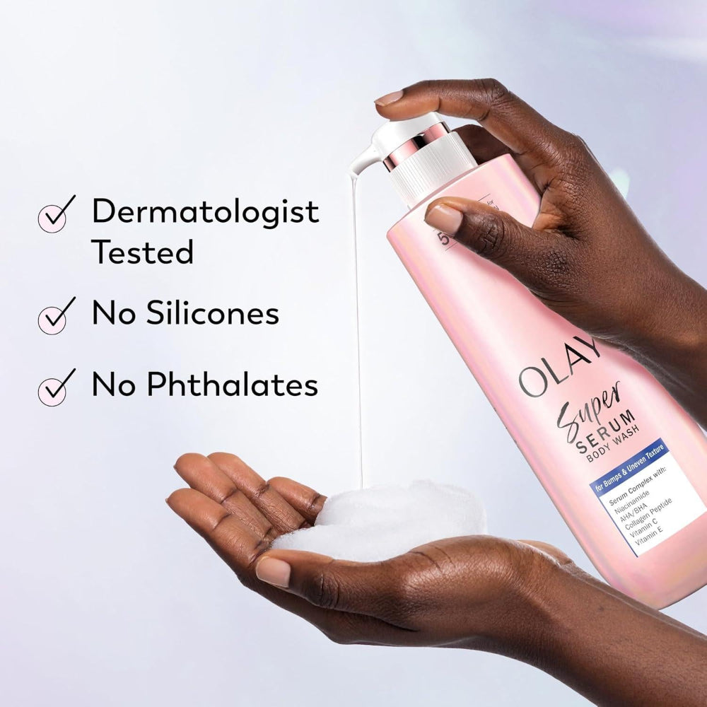 Olay Super Serum Body Wash | Rough & Bumpy Skin | 547 ml