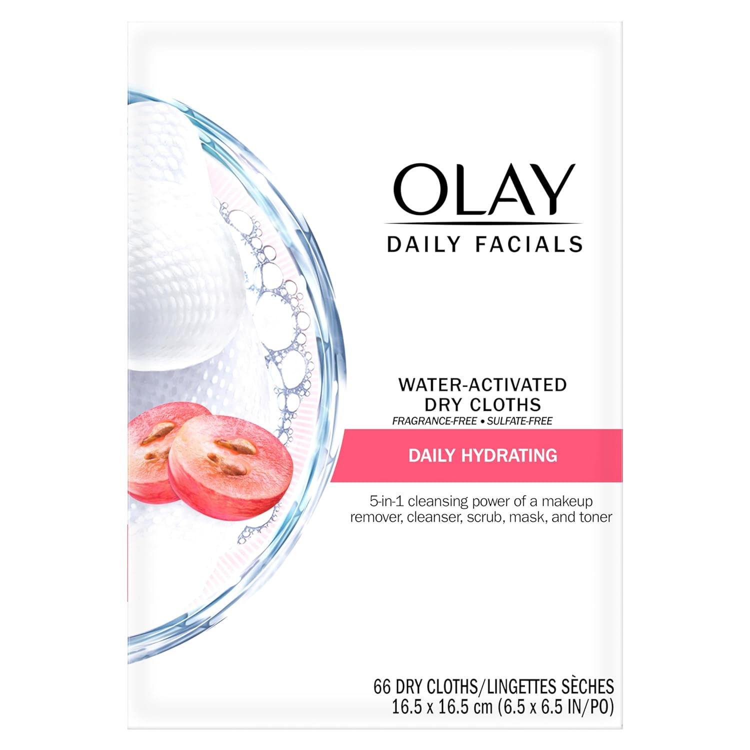 Olay Daily 5 in 1 Water Activated Cloths | 66 Count
