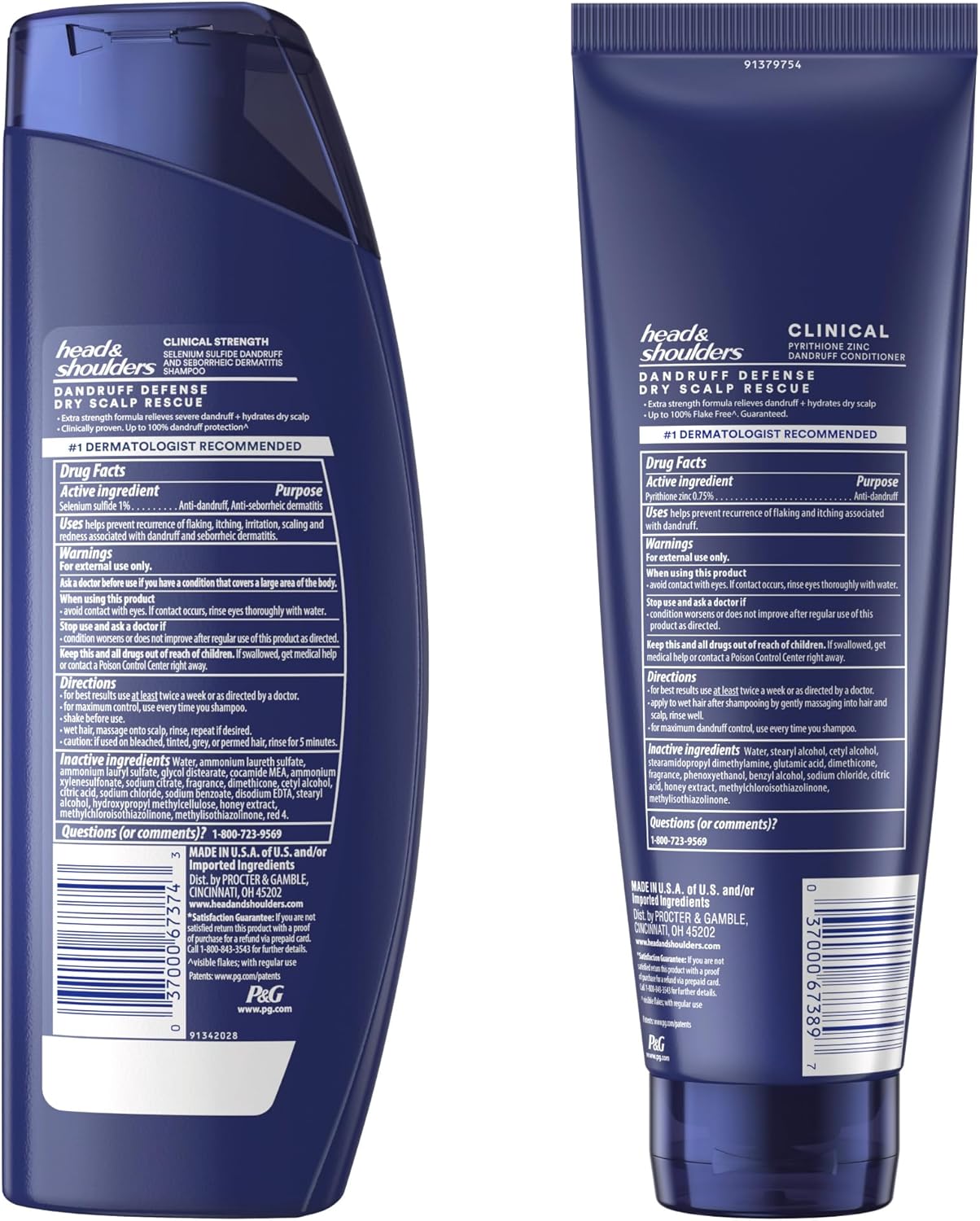 Head & Shoulders Clinical Strength Dandruff Shampoo and Conditioner | Dry Scalp Rescue