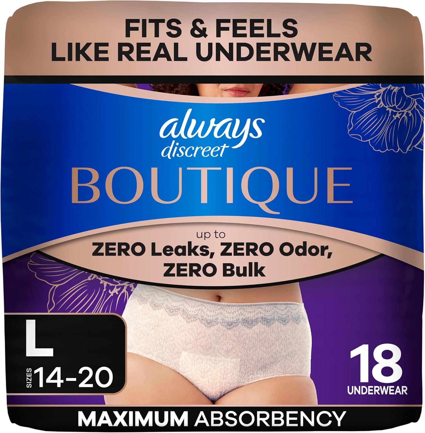 Always Discreet Boutique | Large | 18 Underwear