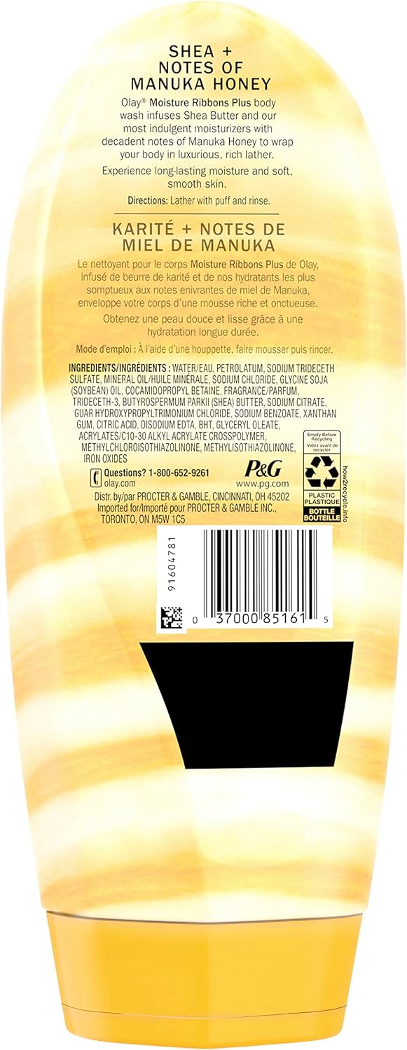 Olay 2-In-1 Essential Oils Ribbons Sunflower Oil + Refreshing Nectarine Moisturizing Body Wash | 18 Oz